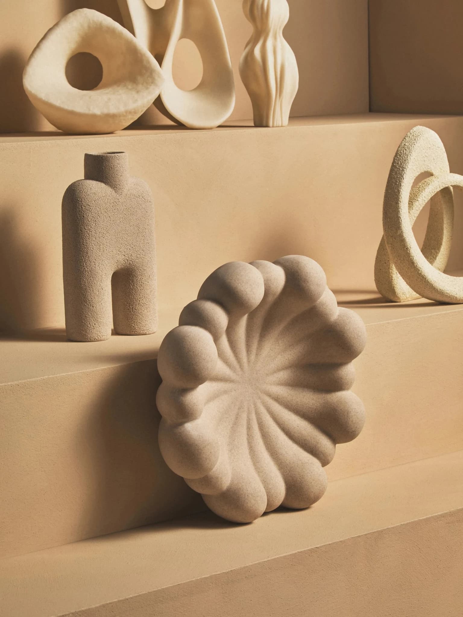 Broc Sandstone Effect Bubble Design Bowl - Decorative, photo 4 of 8