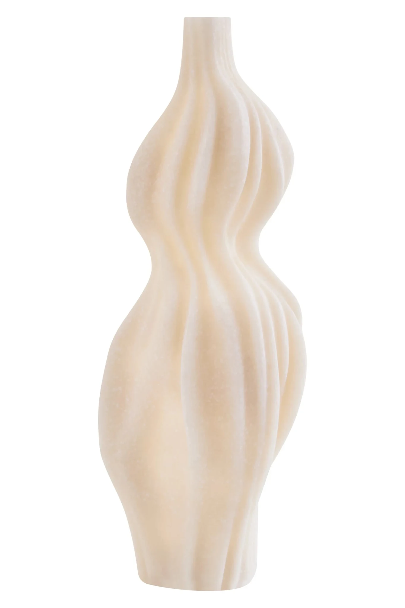 Broc White Marble Effect Organic Twist Vase - Vases, photo 7 of 8