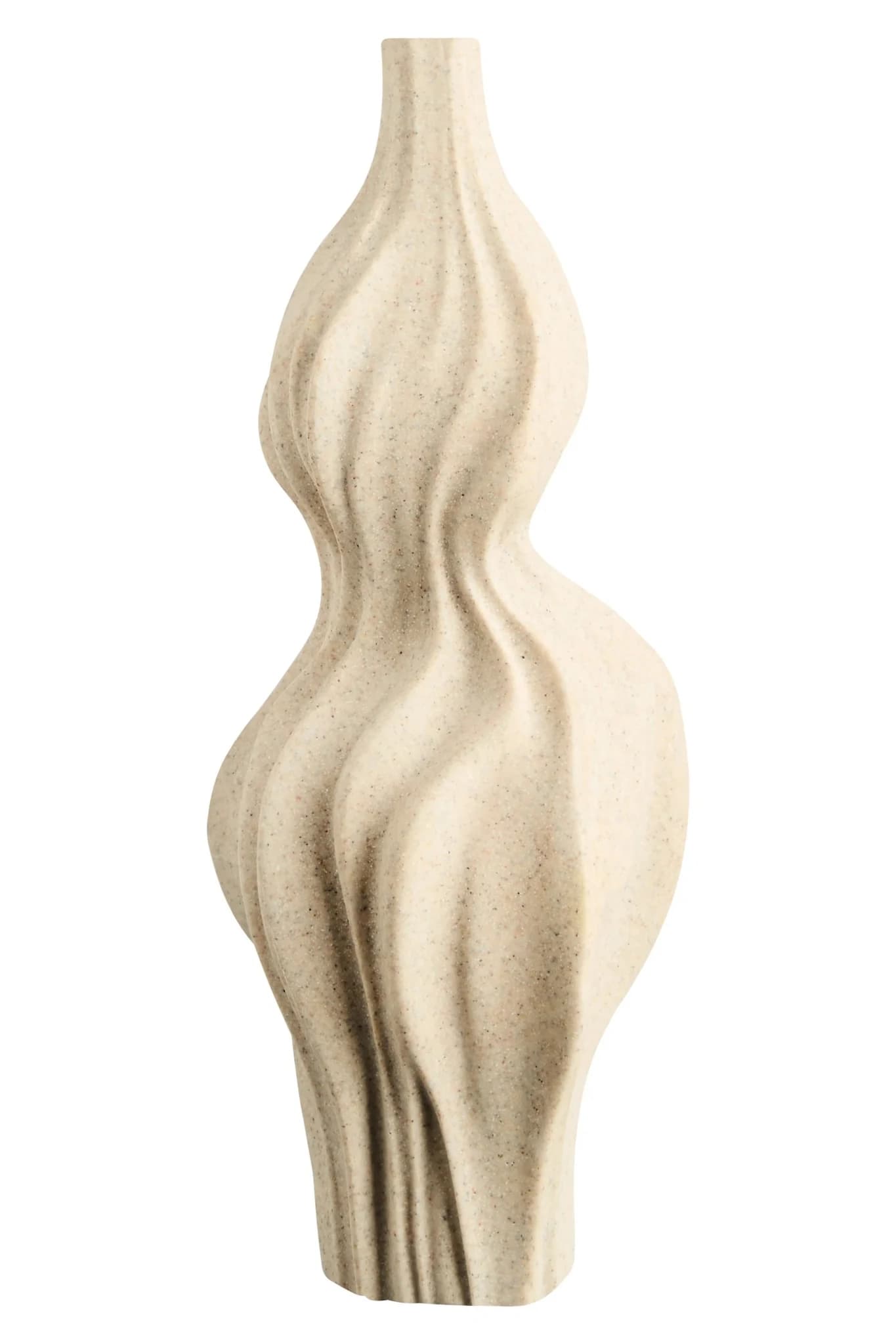 Broc Sandstone Effect Organic Twist Vase - Vases, photo 7 of 8
