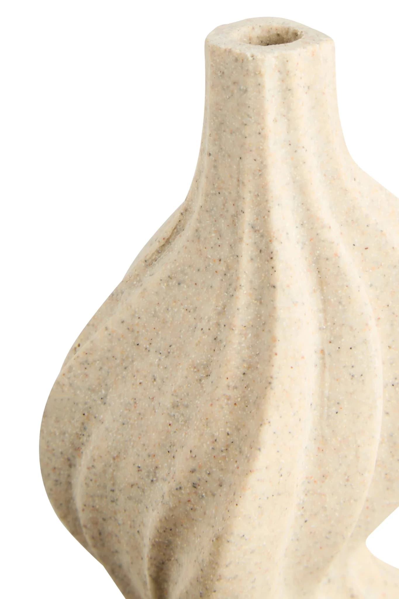 Broc Sandstone Effect Organic Twist Vase - Vases, photo 8 of 8