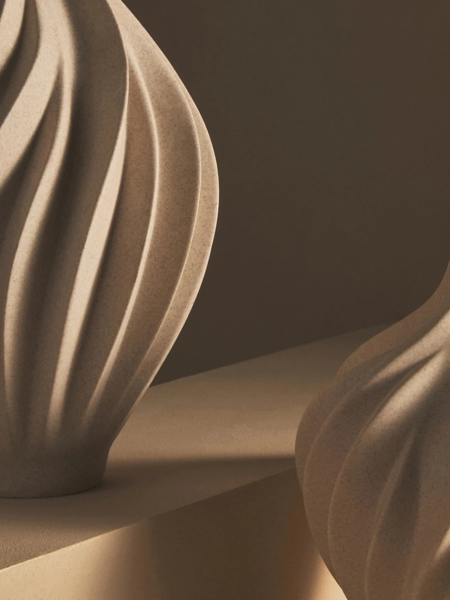Broc Sandstone Effect Small Organic Vase - Vases, photo 3 of 8