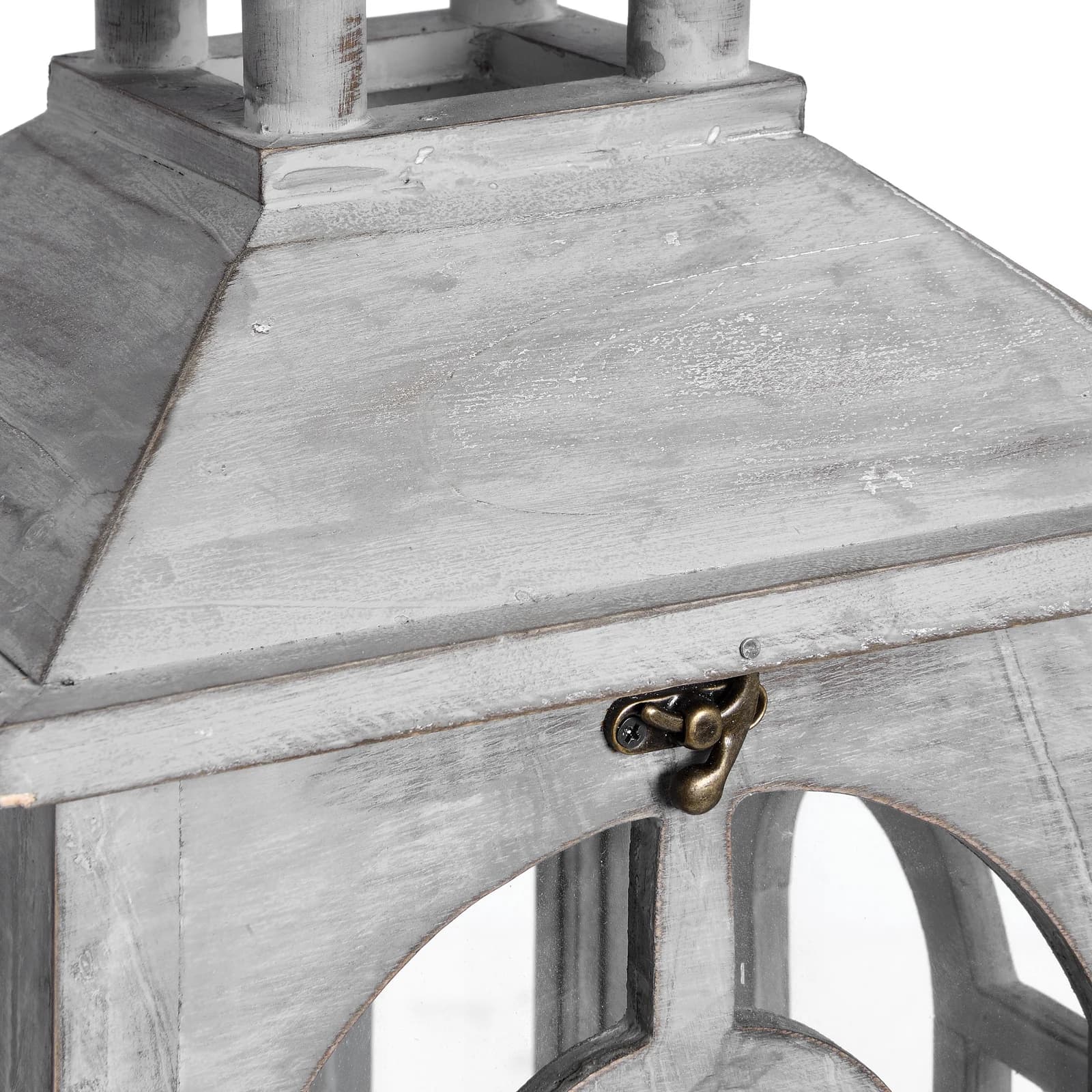 Set Of Three Wooden Lanterns With Archway Design - Lanterns, photo 5 of 6