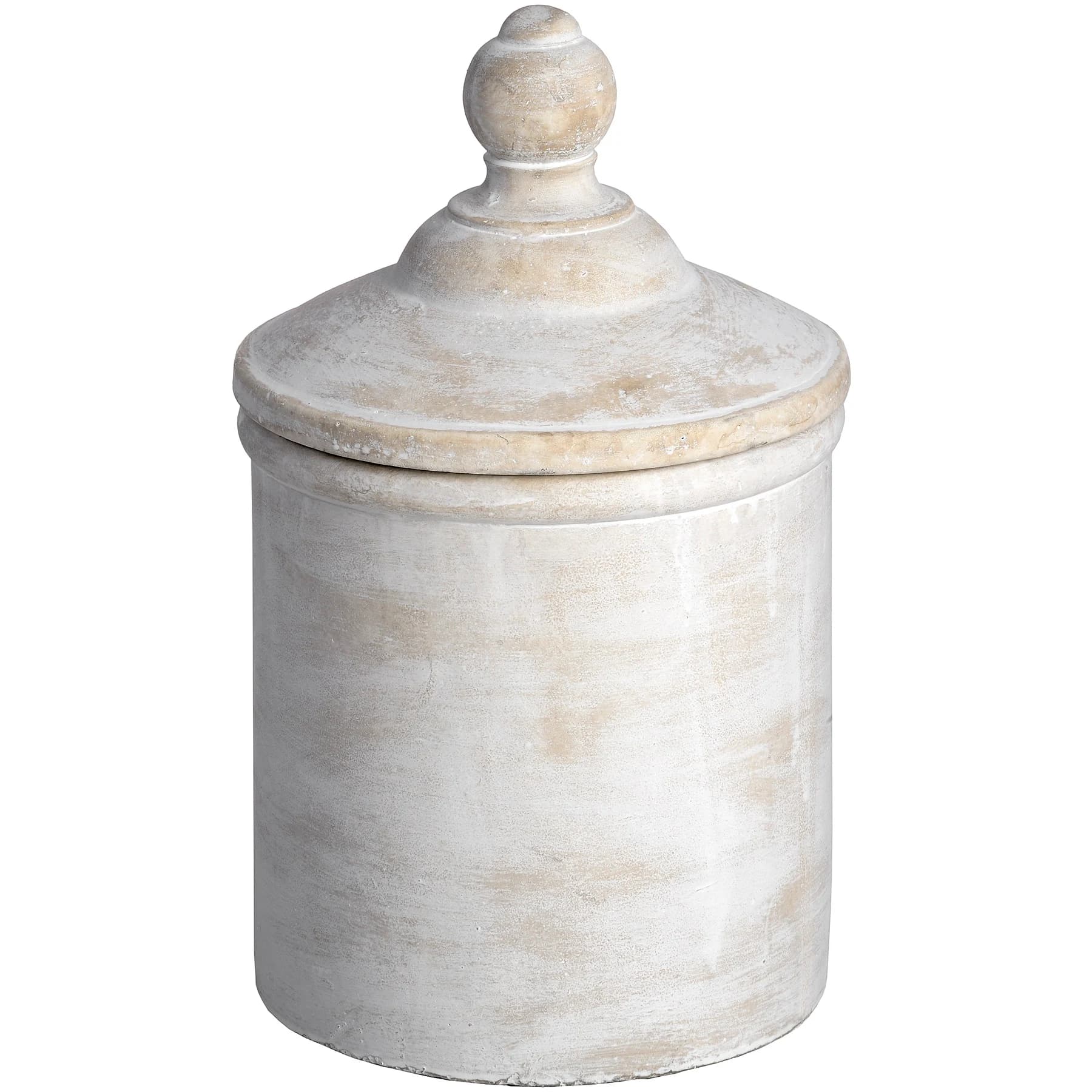 Large Antique White Cannister - Decorative, photo 2 of 3