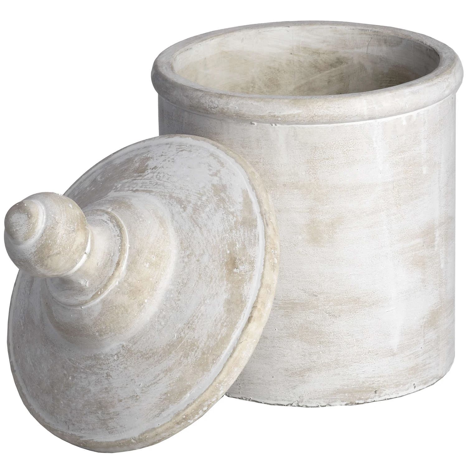 Large Antique White Cannister - Decorative, photo 3 of 3