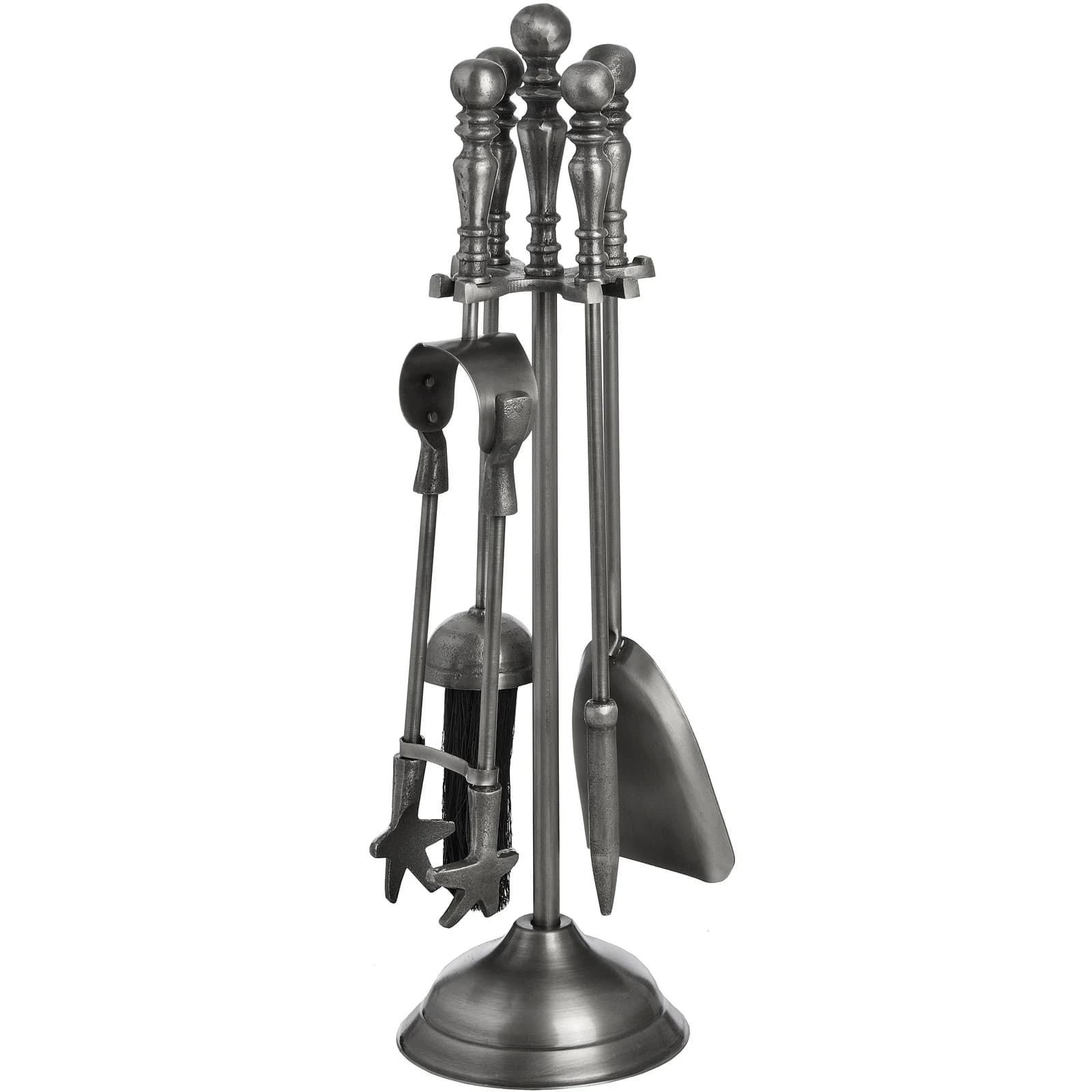Traditional Companion Set In Antique Pewter - Decorative, photo 2 of 3