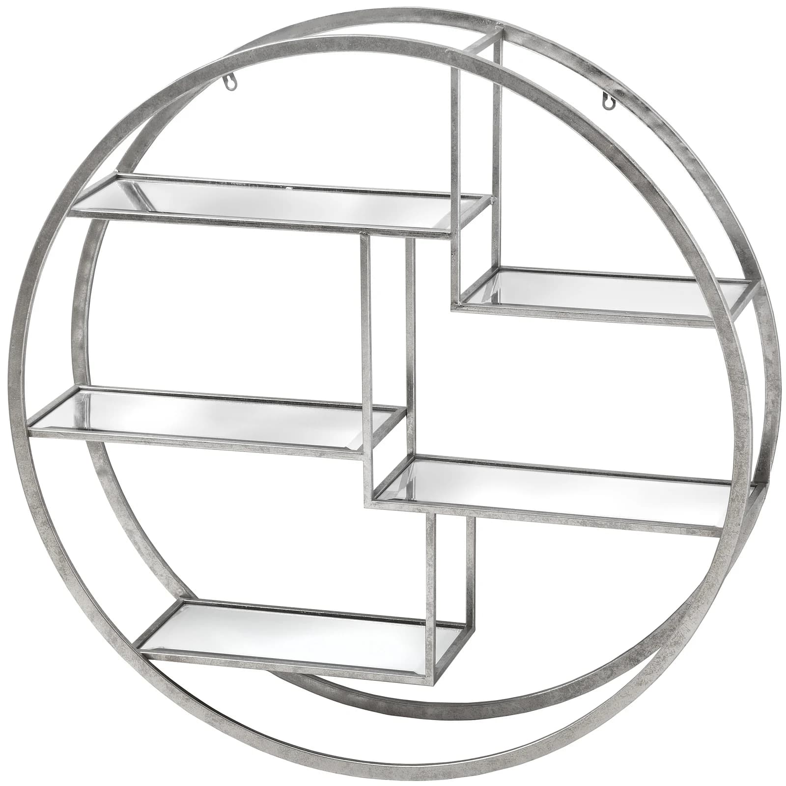 Large Circular Silver Wall Hanging Multi Shelf - Decorative, photo 3 of 5