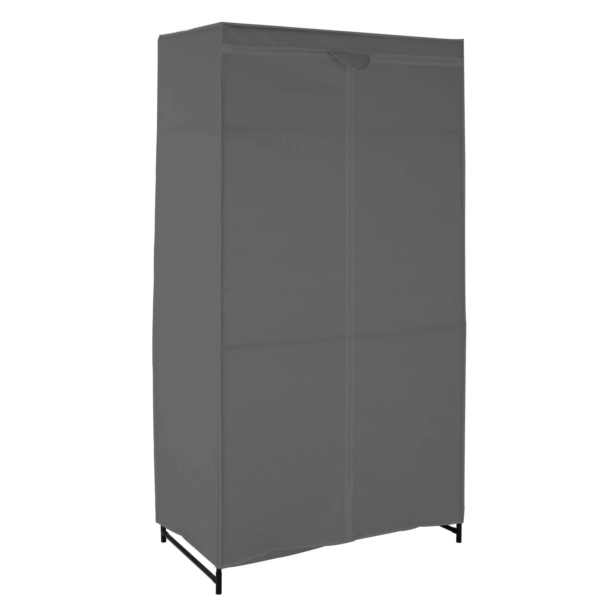 Dara Grey Fabric Wardrobe With Shelf - Bookcases & shelving, photo 2 of 8