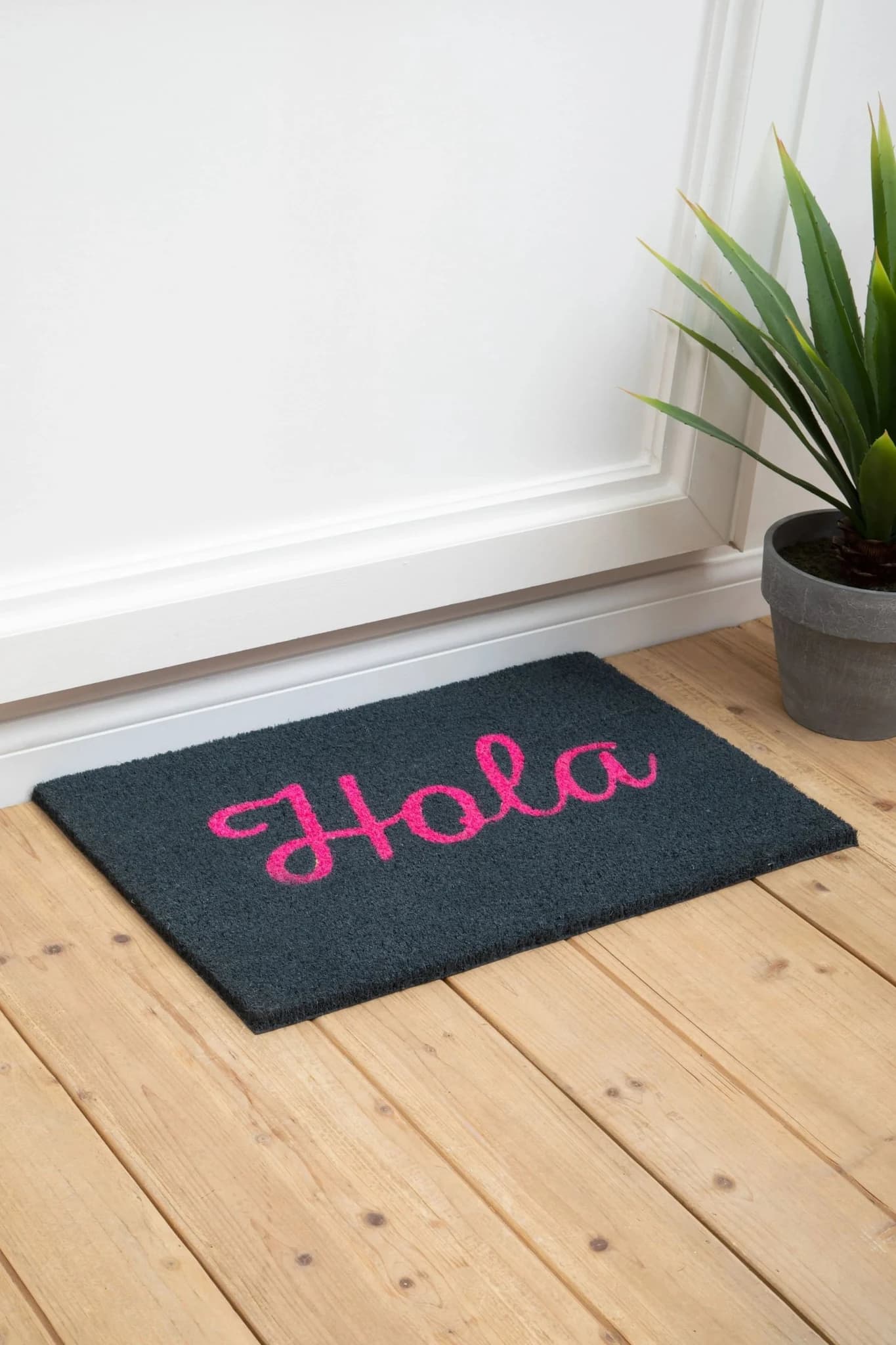 Neon Hola Coir Doormat - Decorative, photo 2 of 4