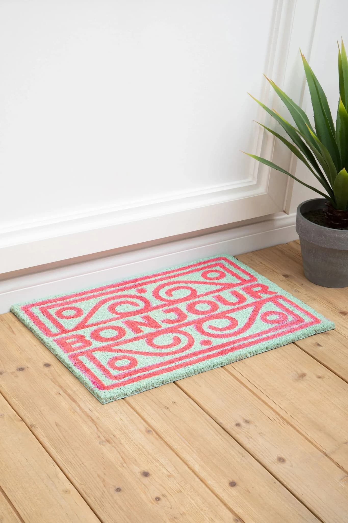 Neon Bonjour Coir Doormat - Decorative, photo 2 of 2
