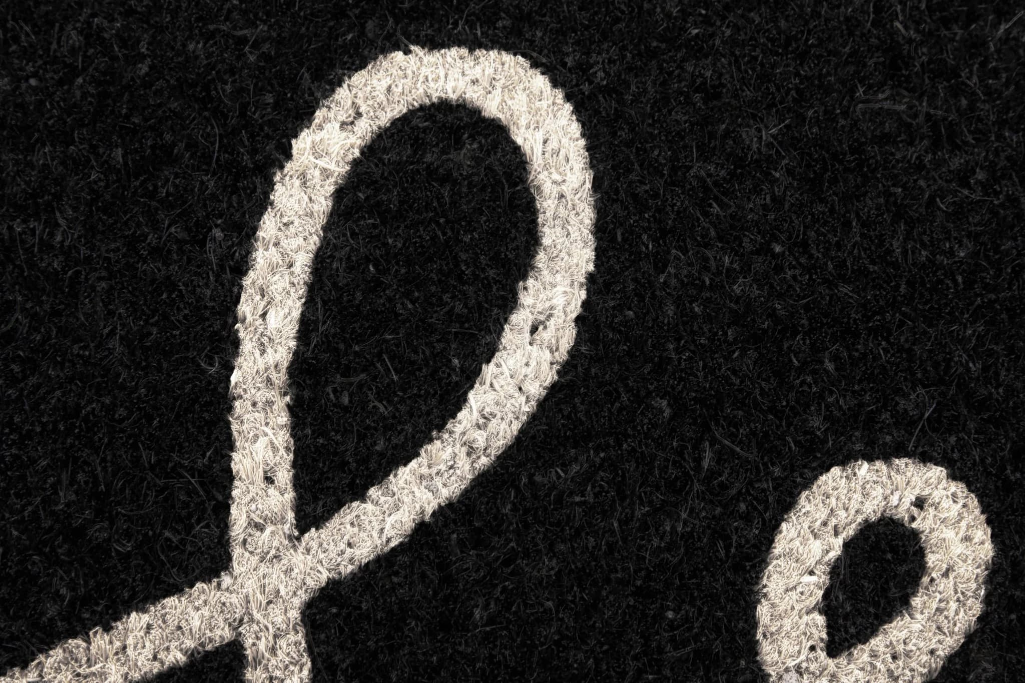 Filta Hello Black Coir Doormat - Decorative, photo 6 of 7