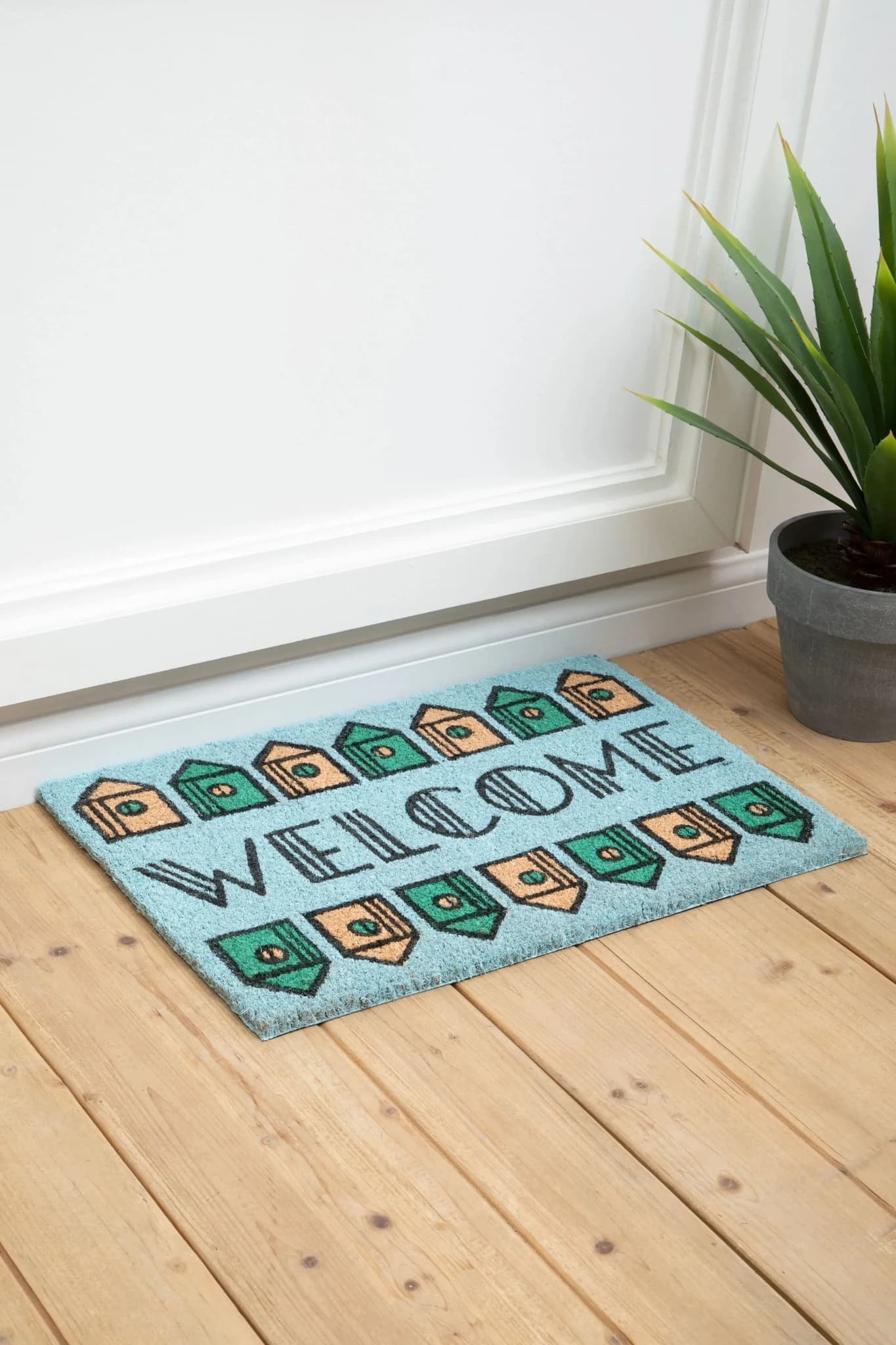 Filta Welcome Home Light Green Doormat - Decorative, photo 2 of 4