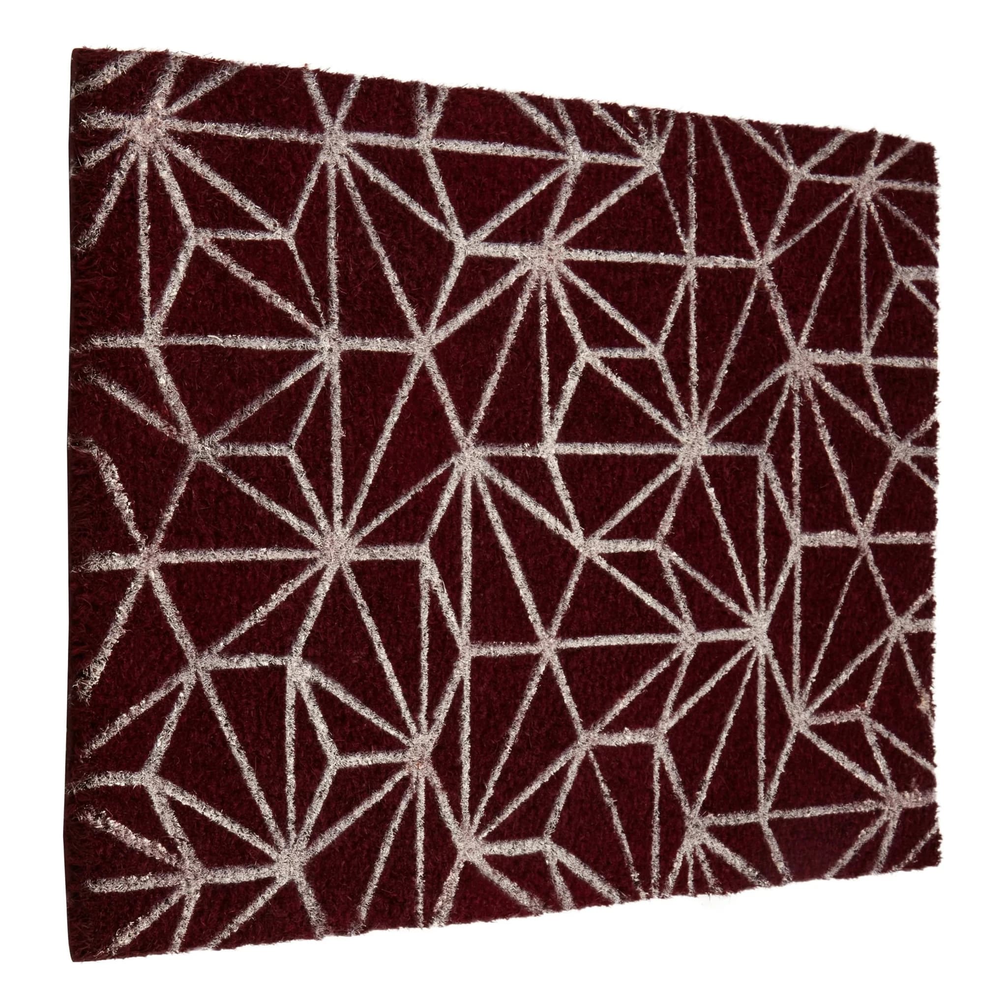 Mimo Dark Red Geometric Doormat - Decorative, photo 2 of 3