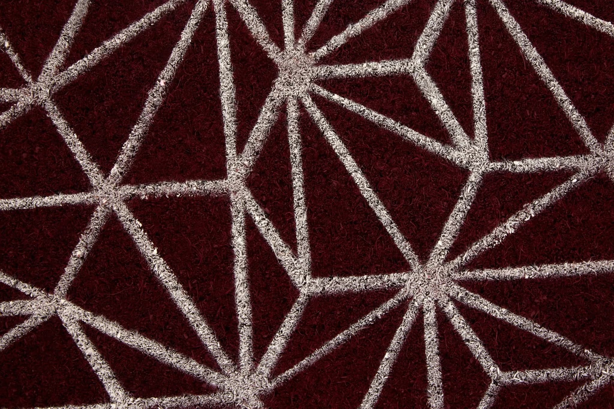 Mimo Dark Red Geometric Doormat - Decorative, photo 3 of 3