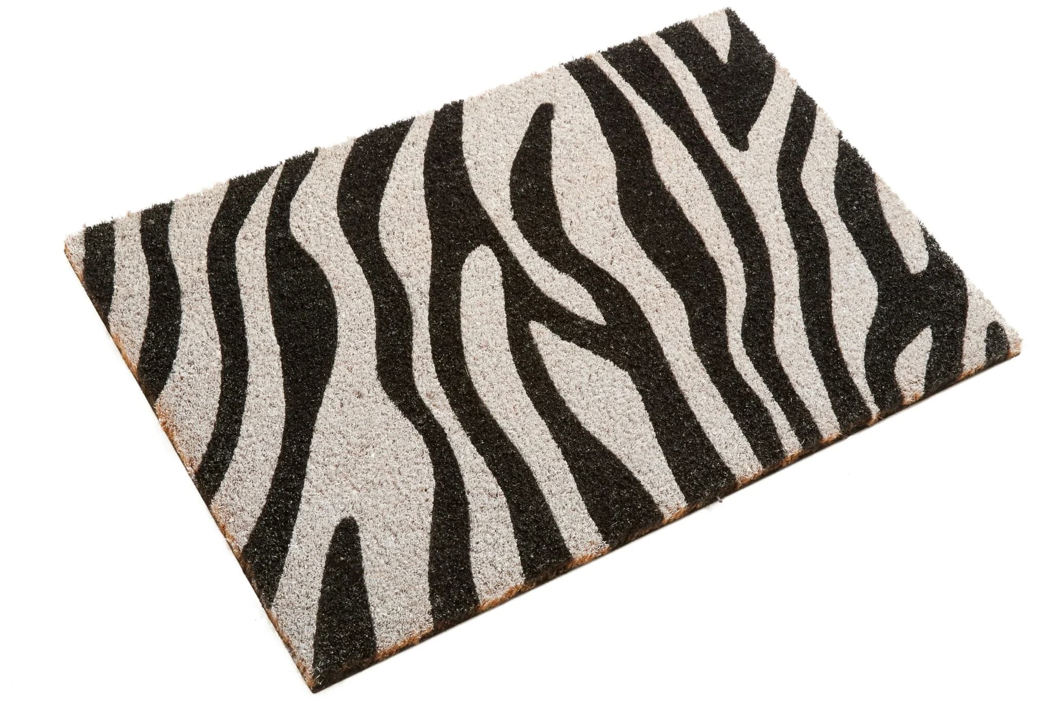 Filta Zebra Print Coir Doormat - Decorative, photo 2 of 3
