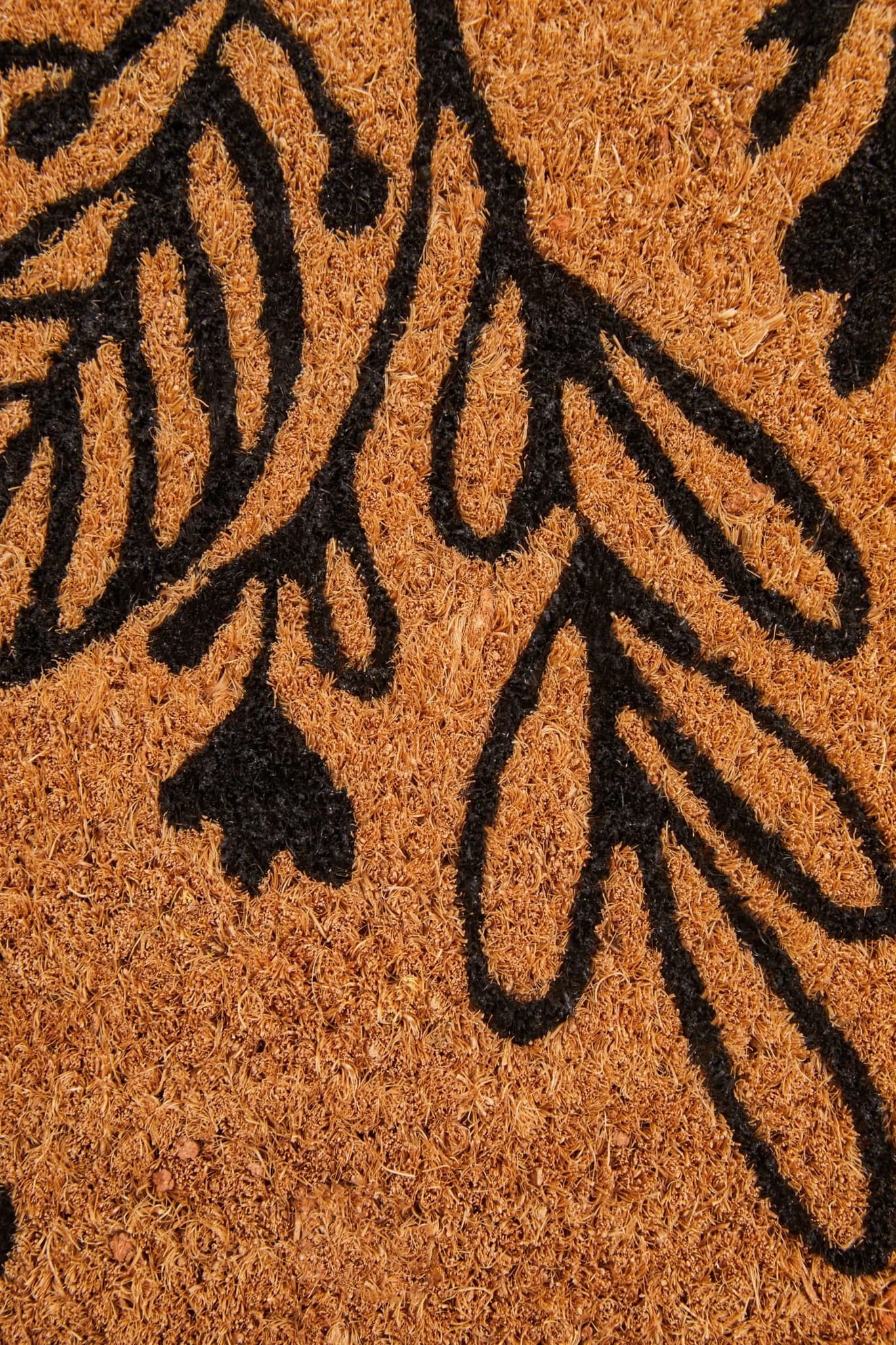 Filta Leaves Design Rectangular Coir Doormat - Decorative, photo 2 of 4