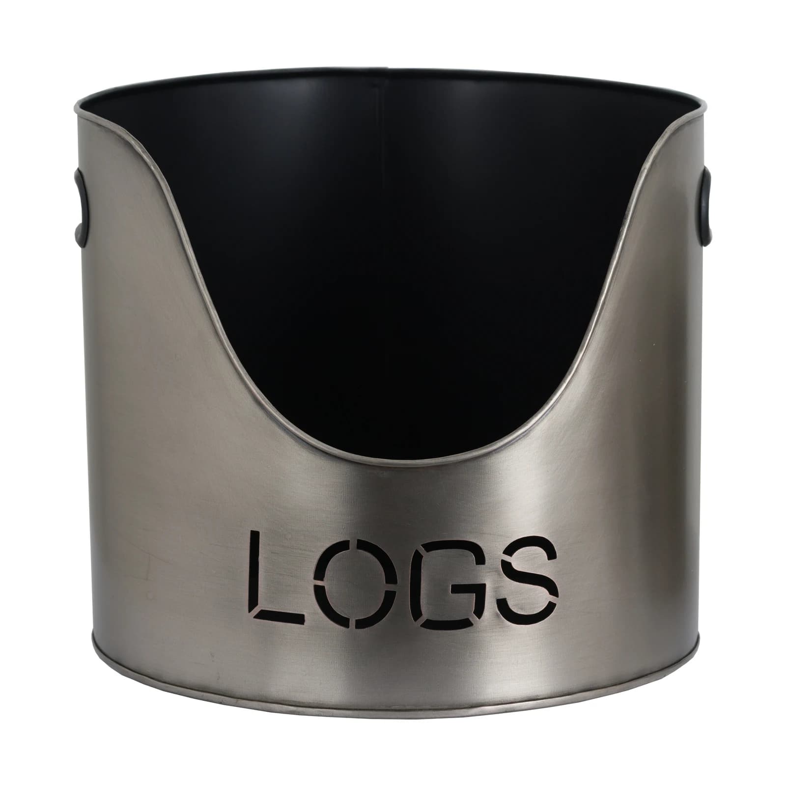 Pewter Finish Logs And Kindling Buckets & Matchstick Holder - Trays & baskets, photo 4 of 6
