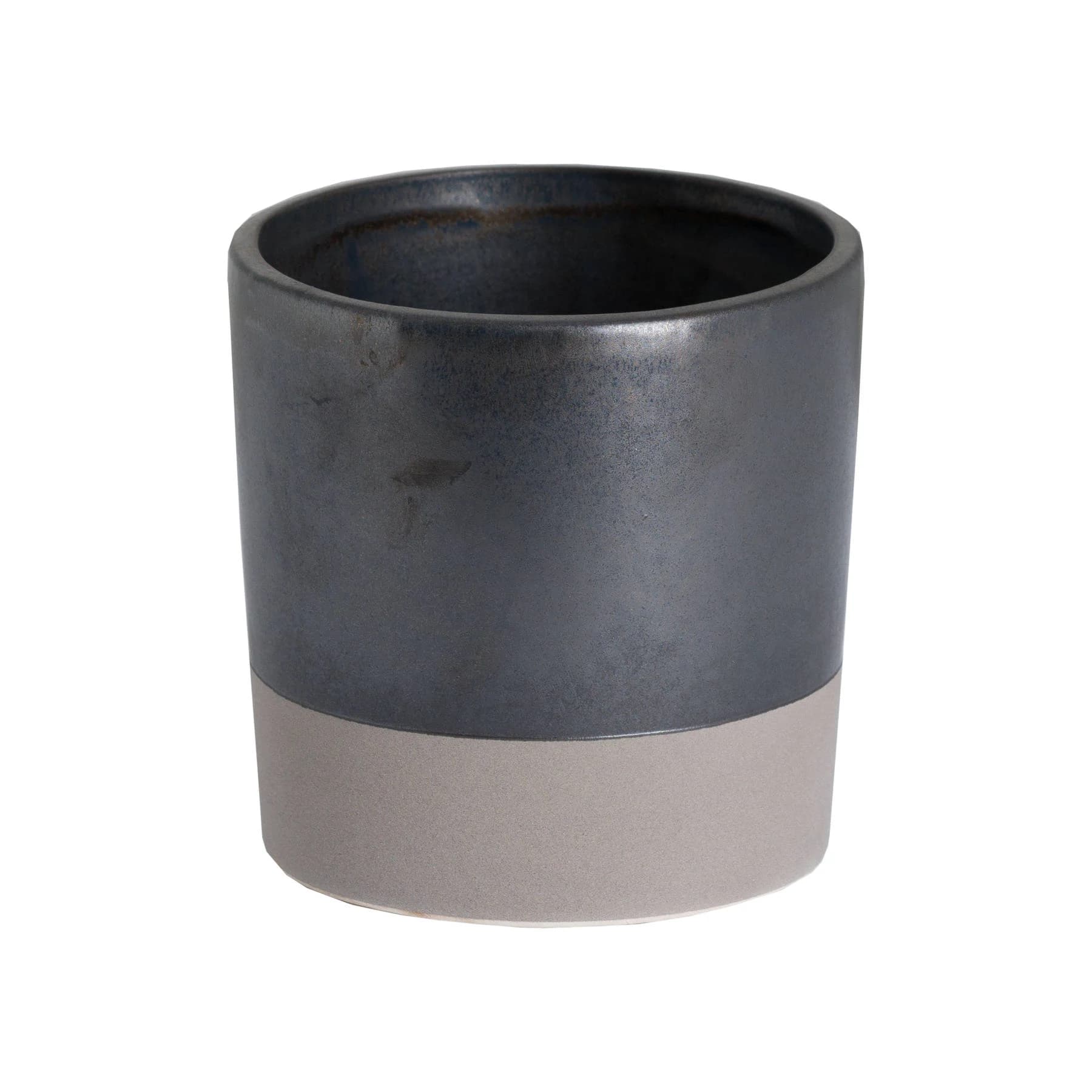Metallic Grey Ceramic Planter - Planters & pots, photo 2 of 4