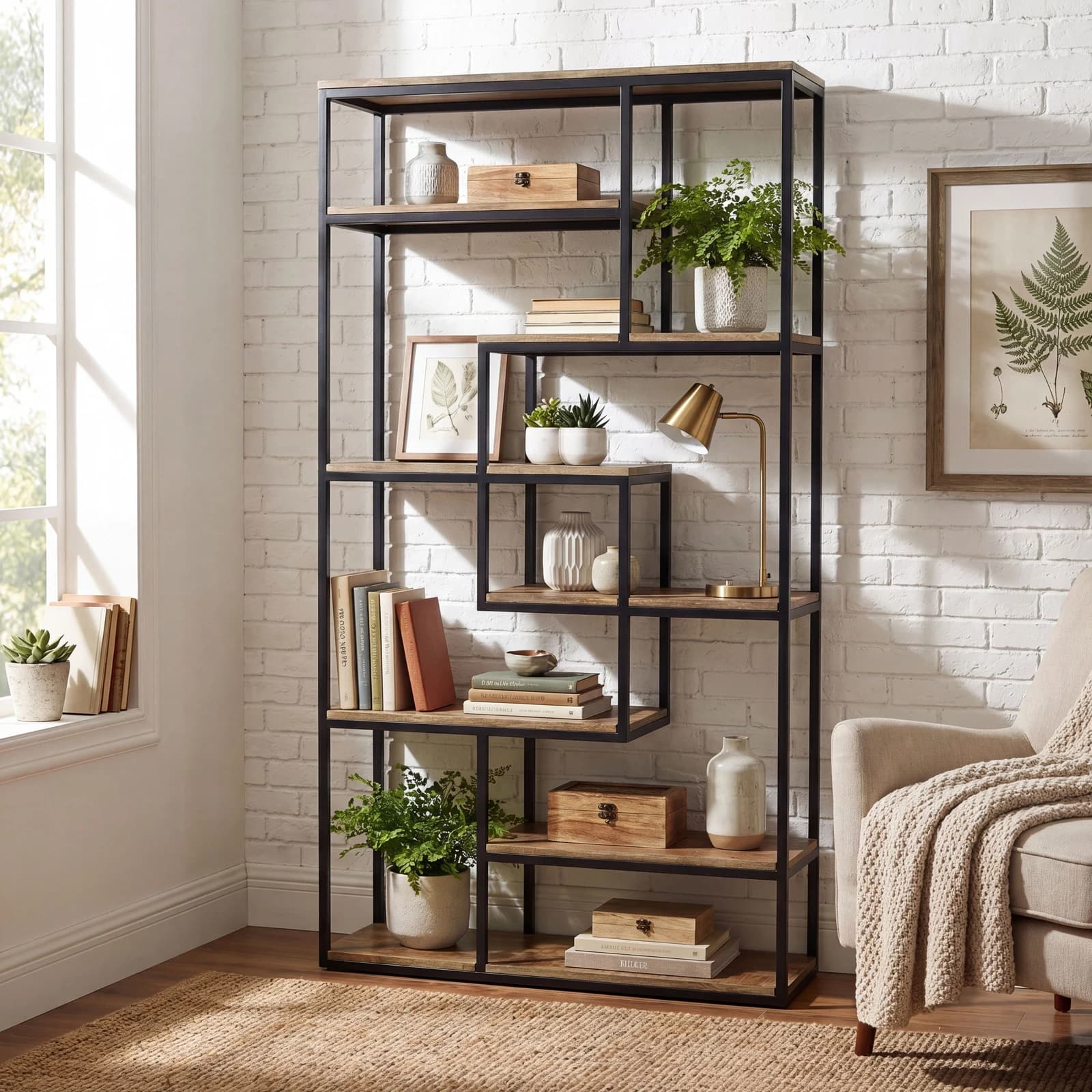 Multi Shelf Industrial Shelf Unit - Decorative, photo 2 of 4