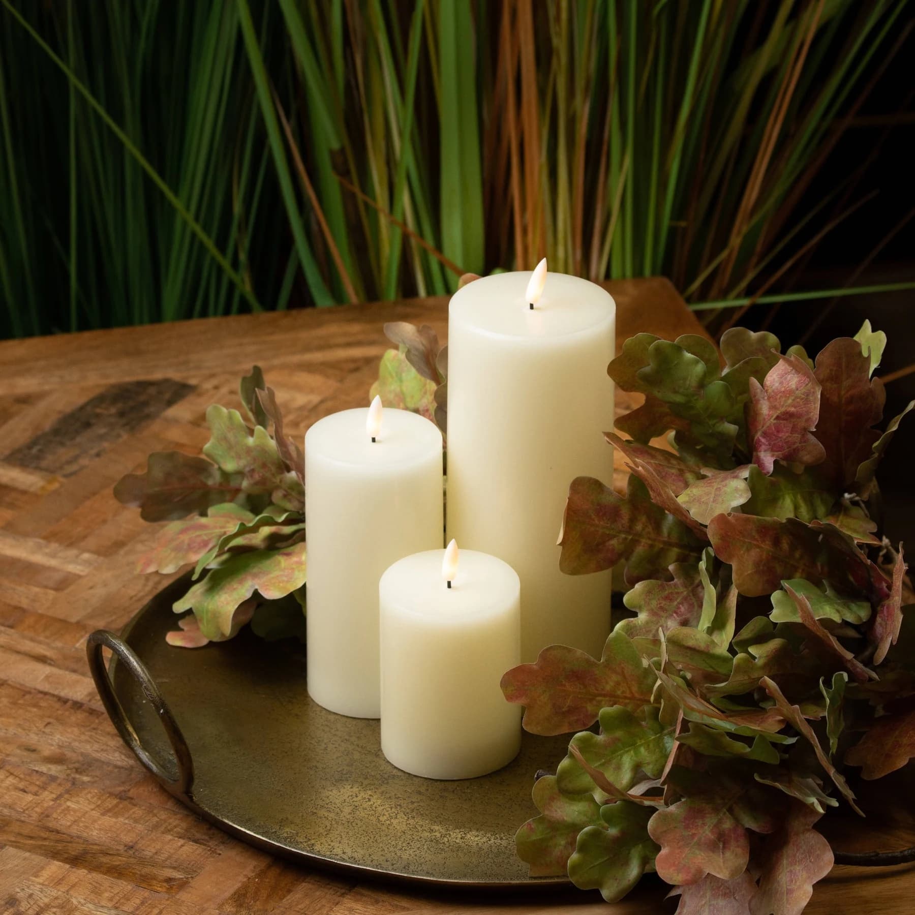 Luxe Collection Natural Glow 3.5 x 9 LED Cream Wax Candle - Candles, photo 5 of 6