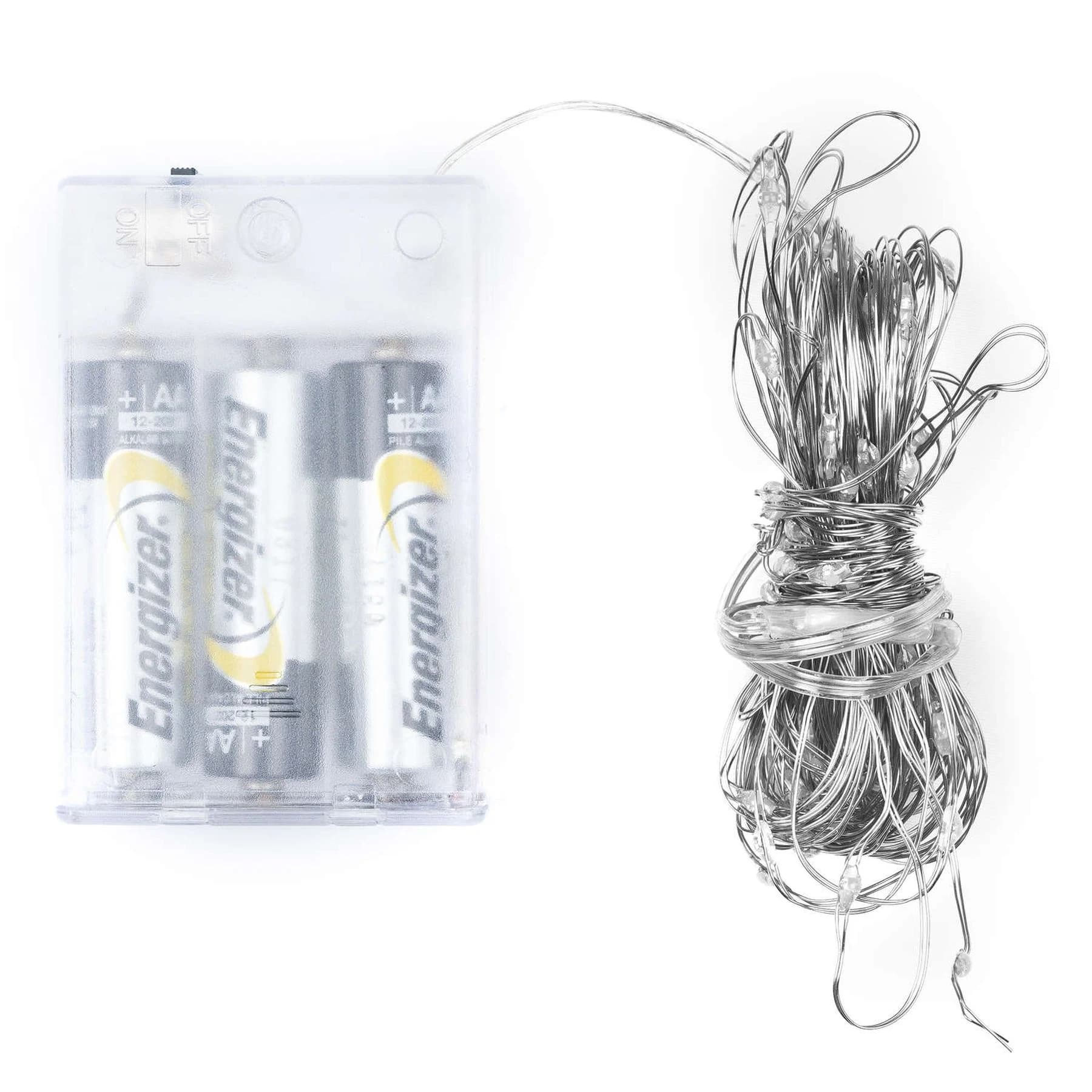 100 LED Battery Micro Lights Silver Wire 10m - Sculptures & ornaments, photo 2 of 4