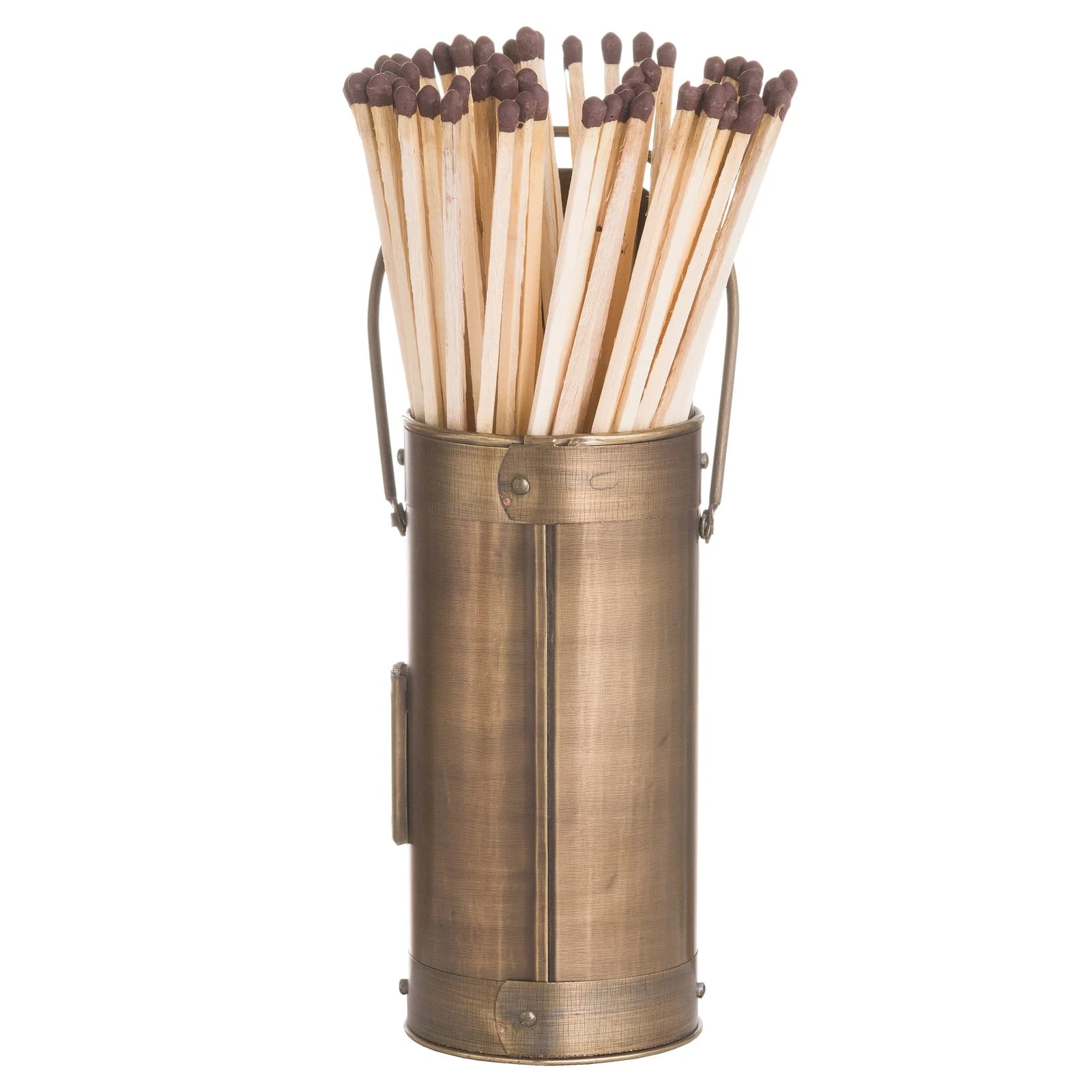 Antique Bronze Matchstick Holder With 60 Matches - Decorative, photo 3 of 3