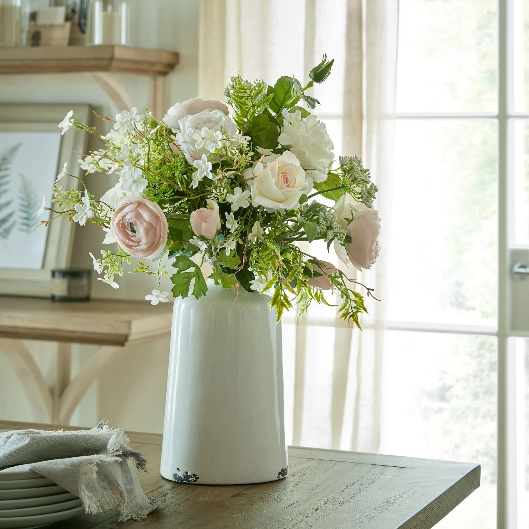 Large White Garden Rose — Pack of 5 - Artificial plants & flowers, photo 3 of 4