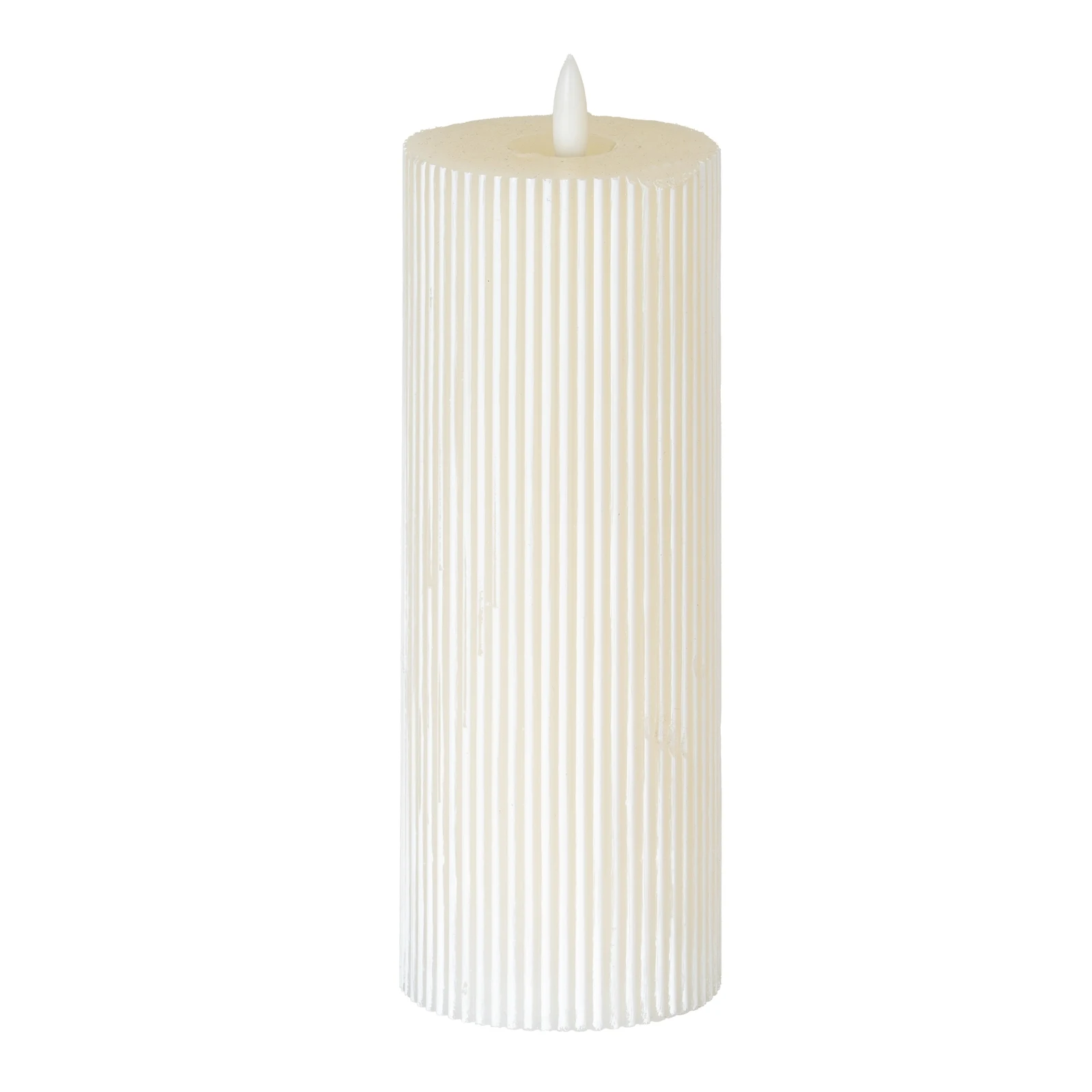 Luxe Collection Natural Glow 3.5x9 Texture Ribbed LED Candle - Candles, photo 2 of 4