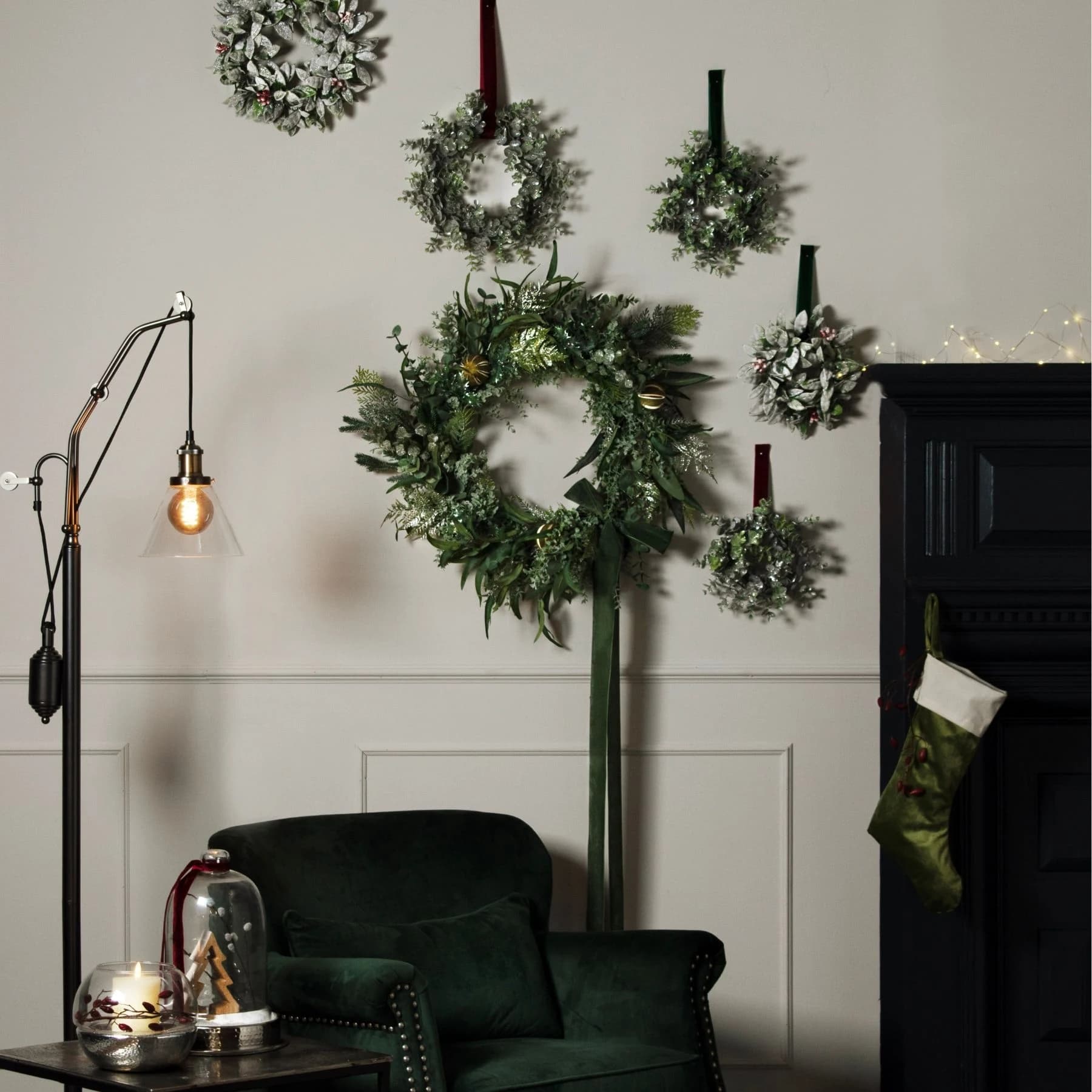 Medium Frosted Eucalyptus Candle Wreath — Pack of 3 - Artificial plants & flowers, photo 3 of 3