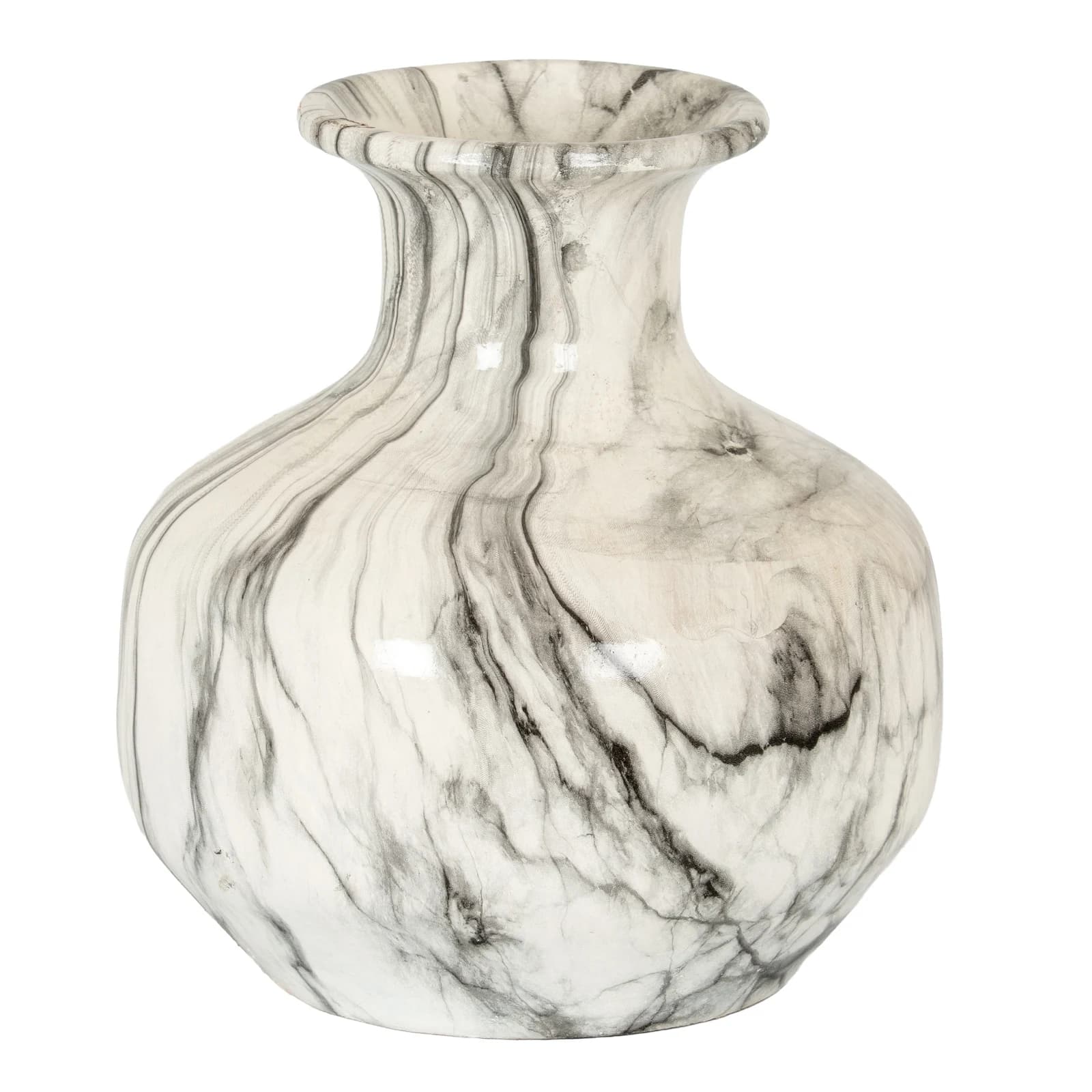 Marble Effect Squat Vase - Vases, photo 2 of 5