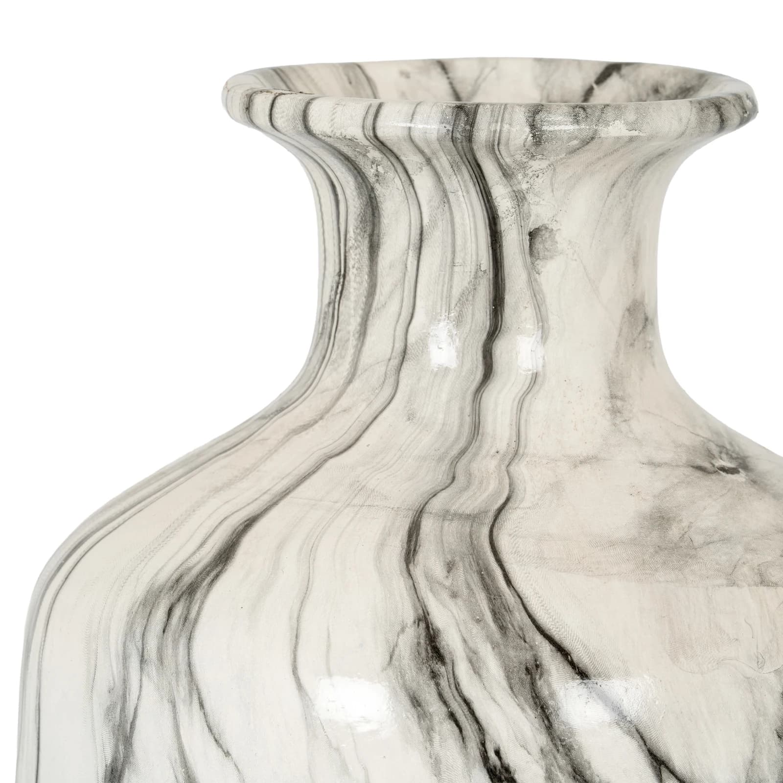 Marble Effect Squat Vase - Vases, photo 4 of 5
