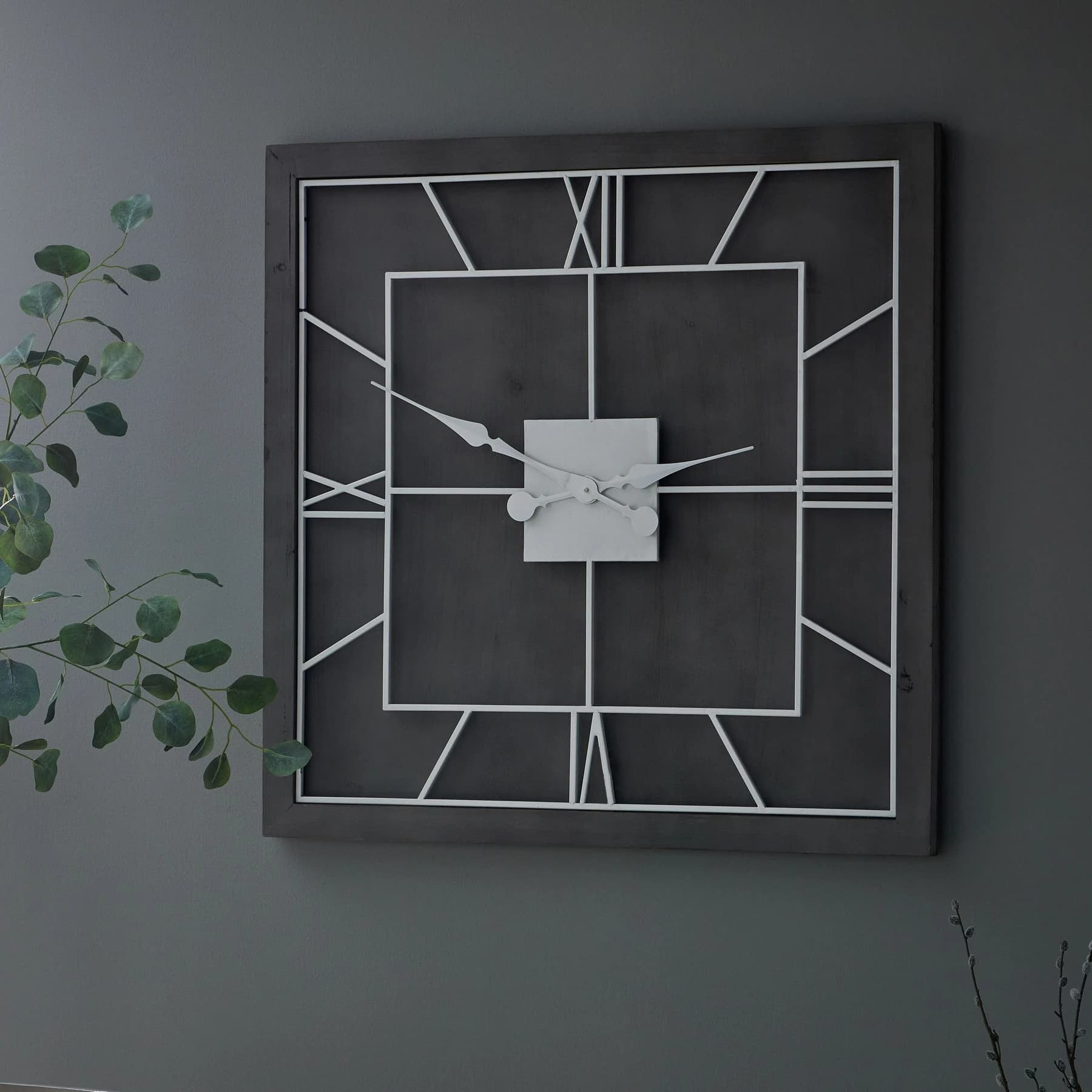 Williston Grey Square Wall Clock - Clocks, photo 4 of 4