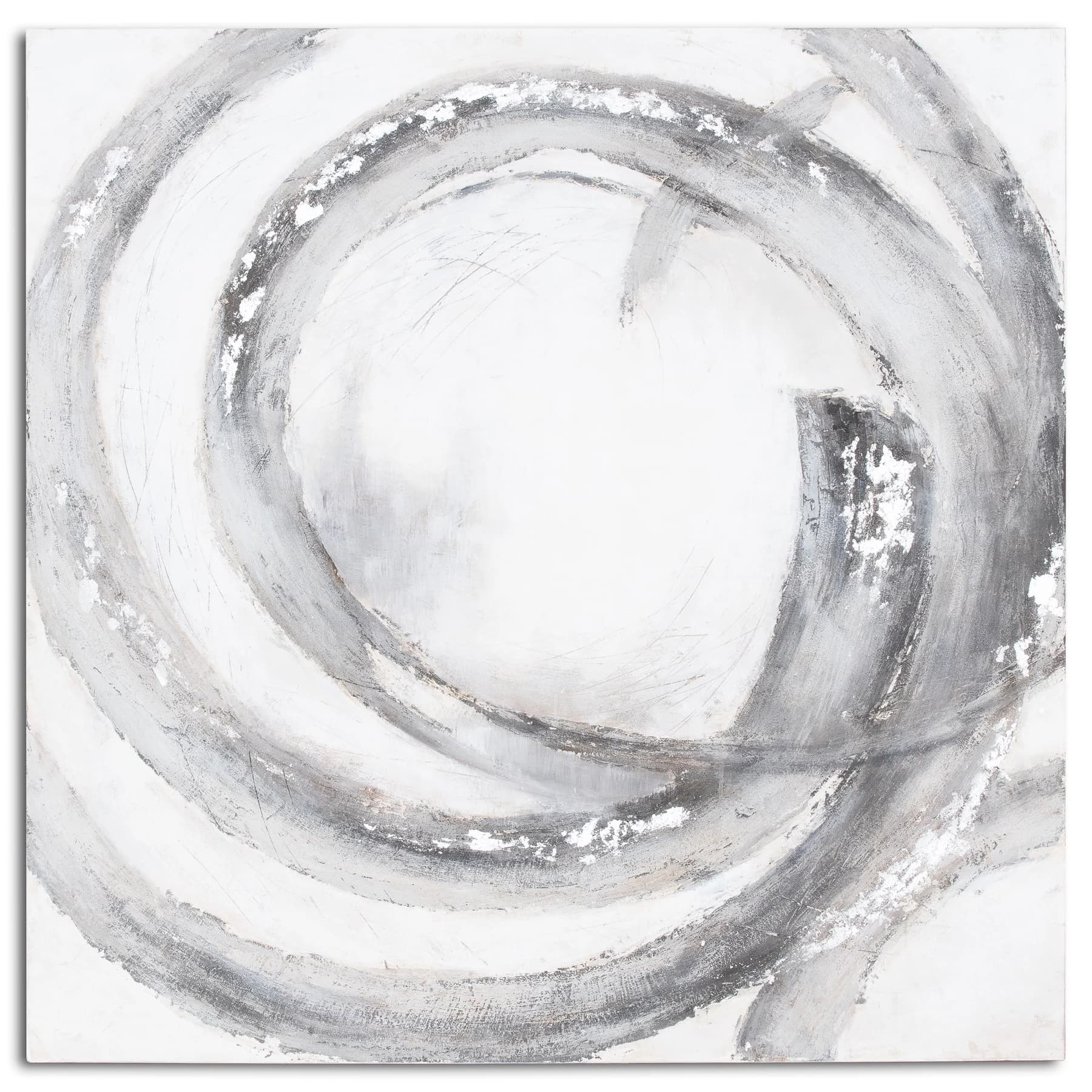 Galaxy Silver And Grey Hand Painted Canvas - Wall art & frames, photo 2 of 5