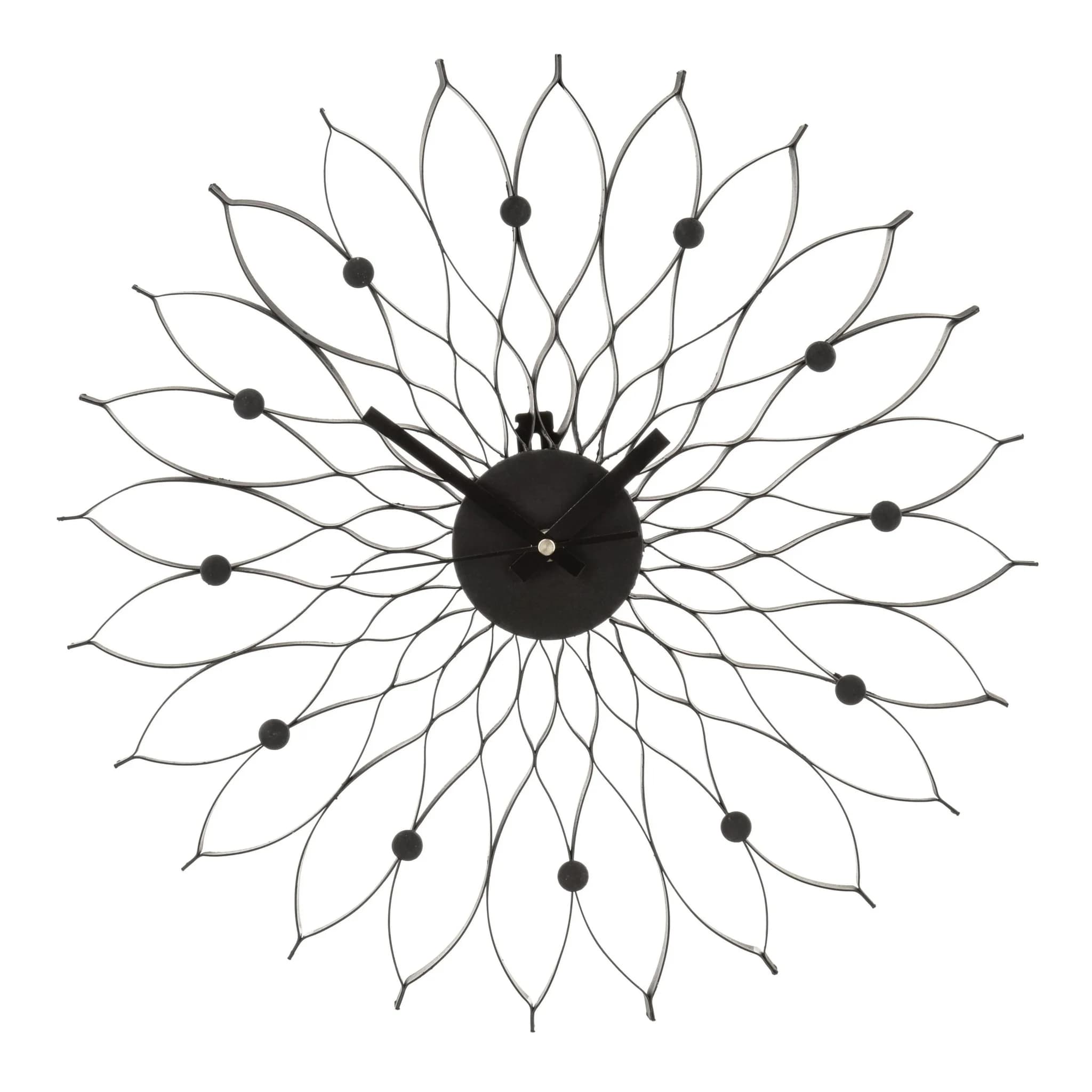Styro Black Metal Clock - Decorative, photo 2 of 2