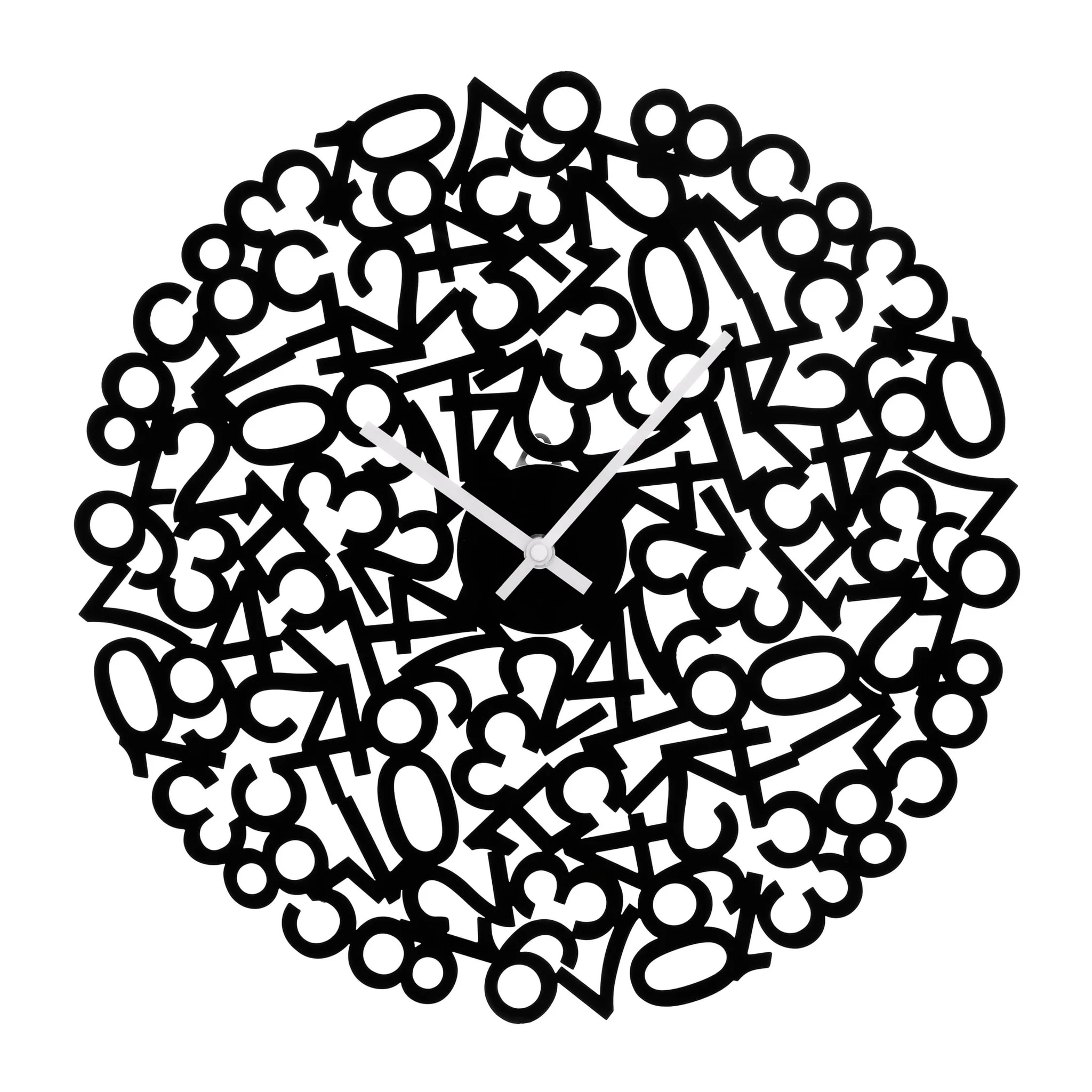Divini 40cm Dia Black Numbers Design Wall Clock - Decorative, photo 2 of 2