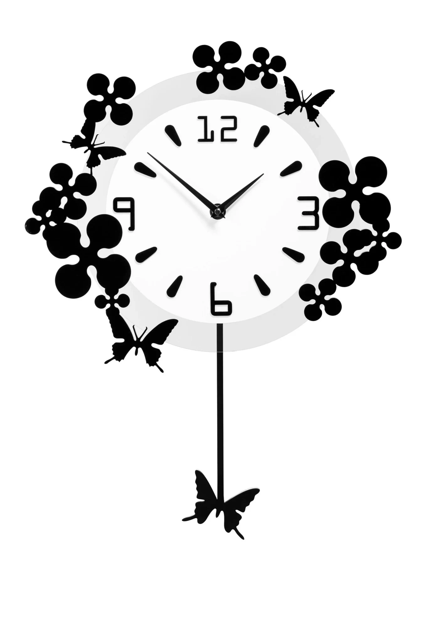 Kiki Flower and Butterflies Design Wall Clock - Decorative, photo 2 of 2