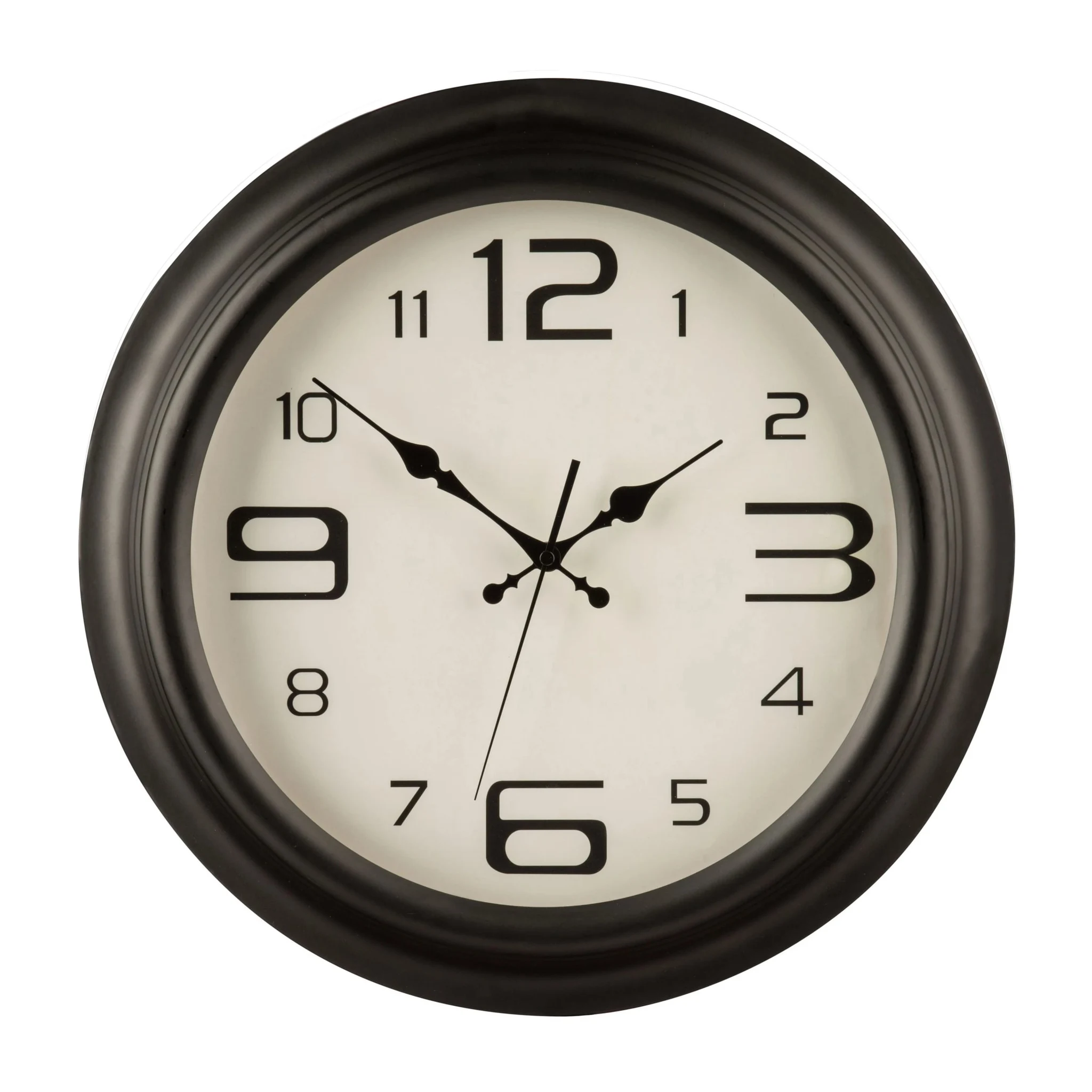 Myers 44cm Dia Matt Black Metal Wall Clock - Decorative, photo 2 of 2