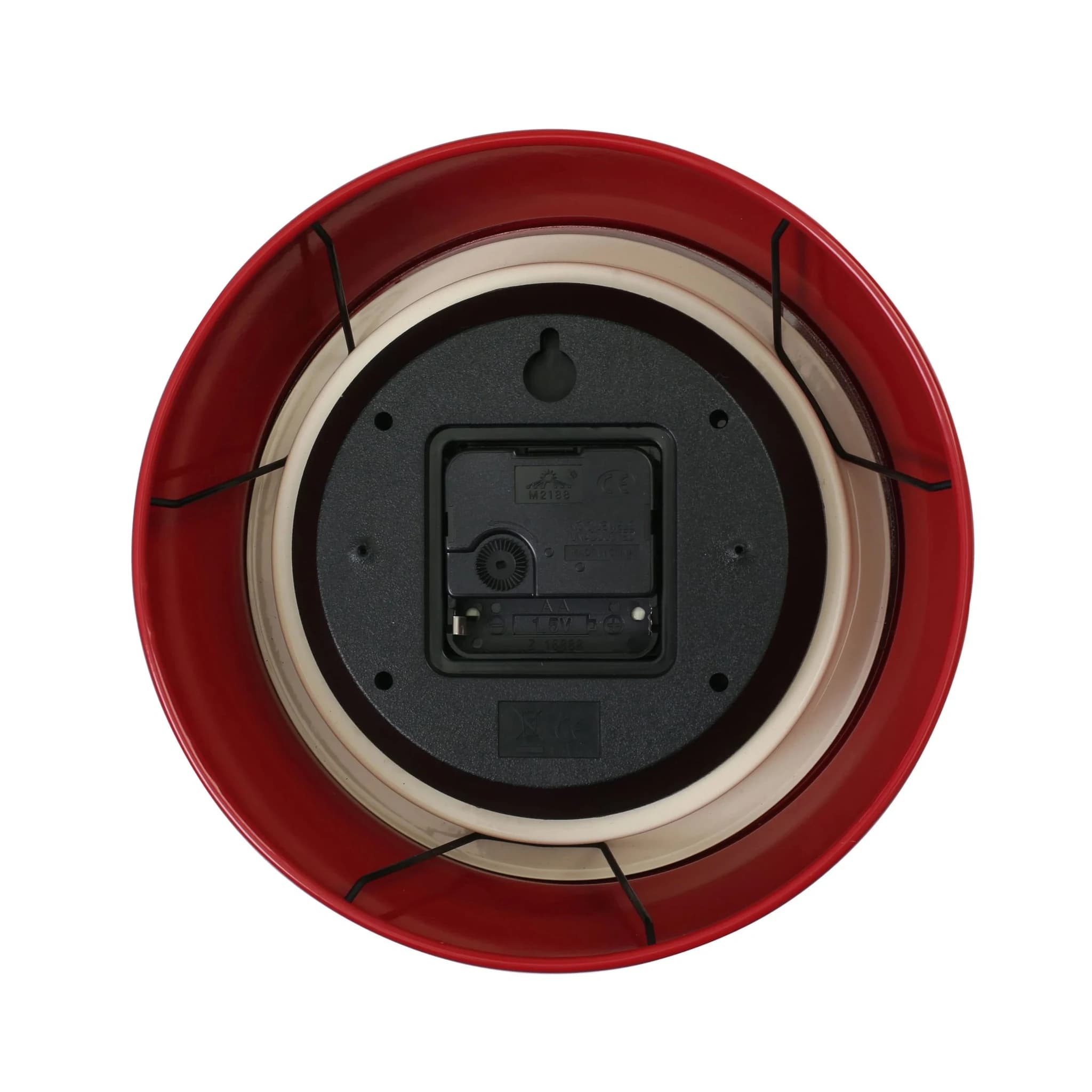 Maddox Red Metal Wall Clock - Decorative, photo 2 of 3