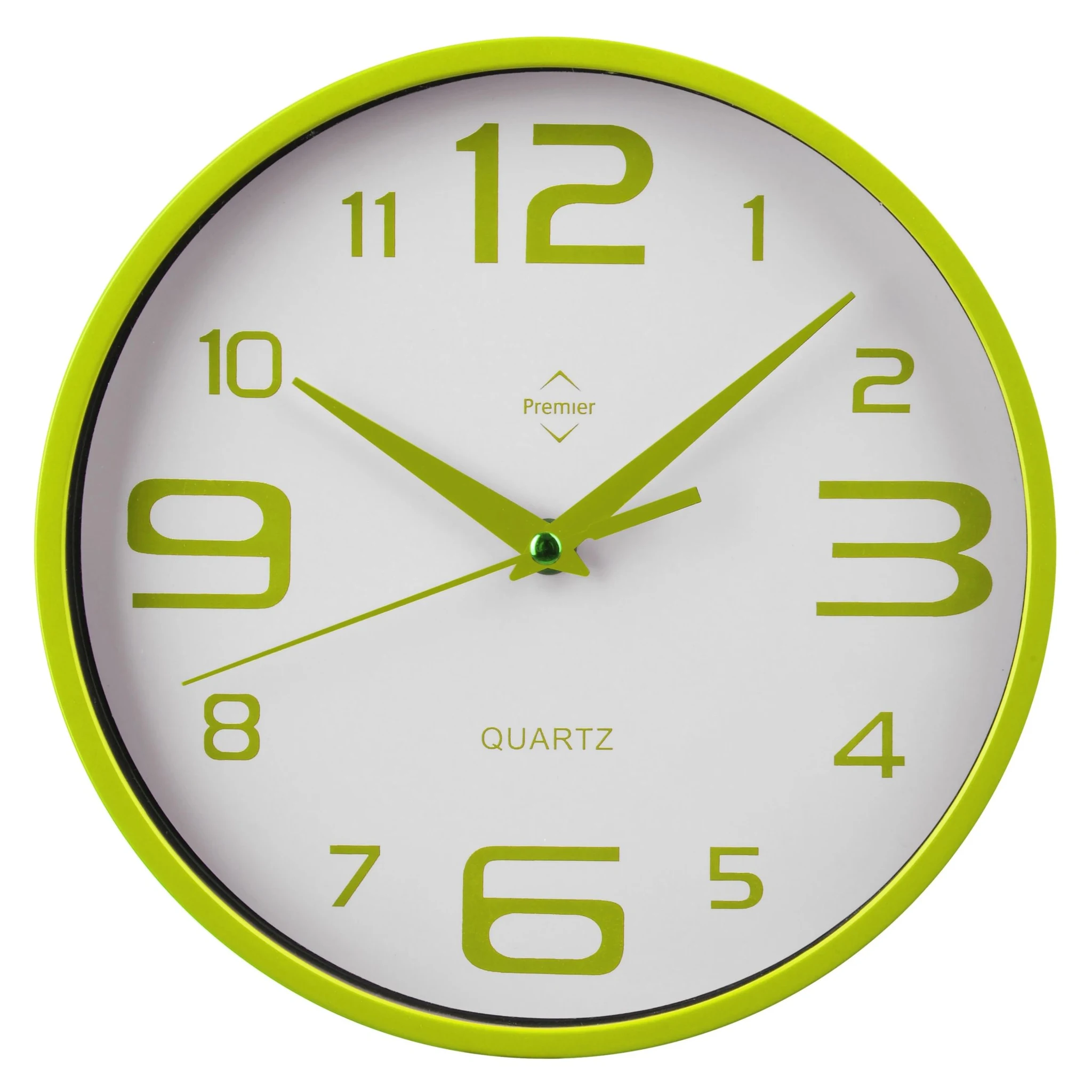 Anson Lime Green and White Plastic Wall Clock - Decorative, photo 2 of 2