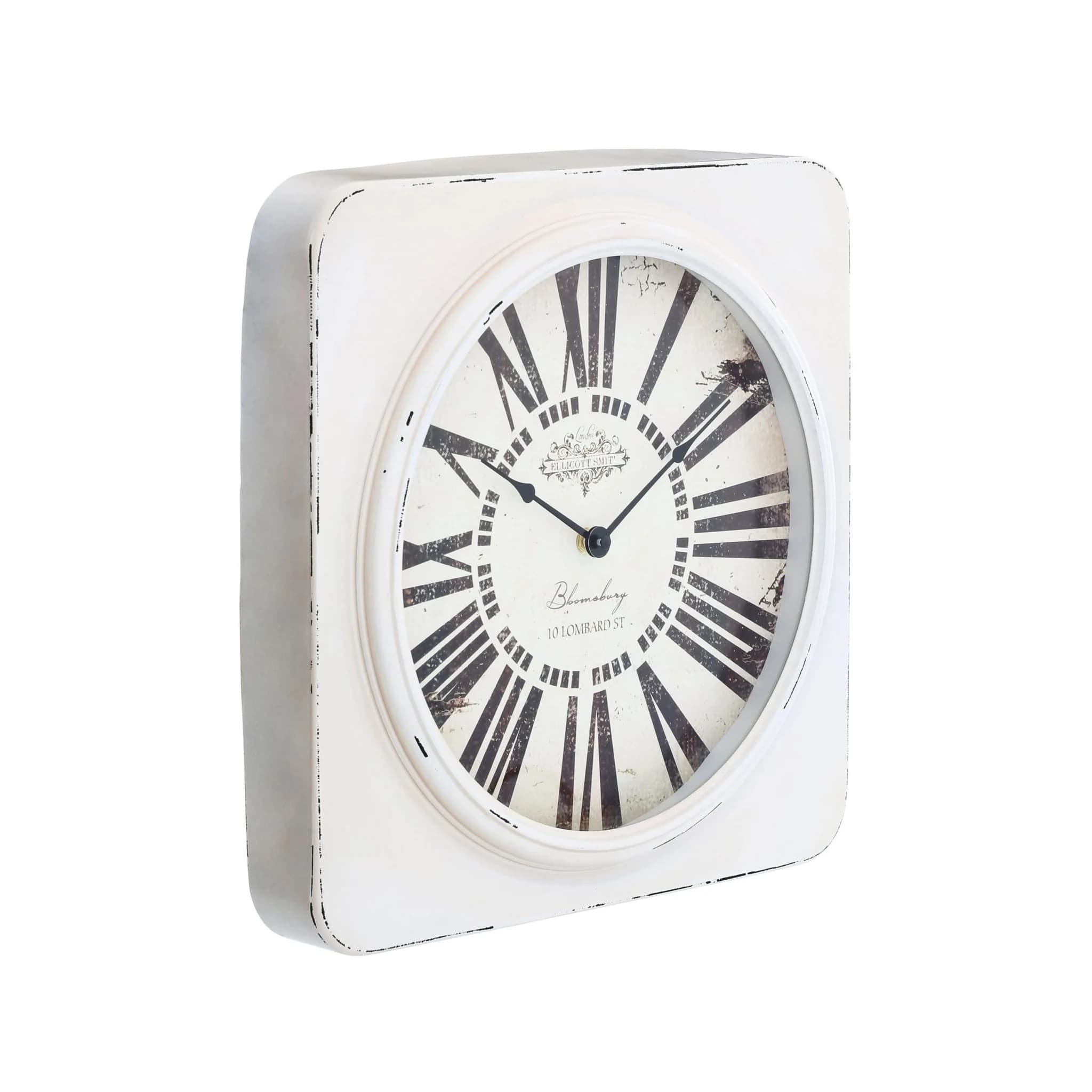 Cheston White Antique Finish Wall Clock - Decorative, photo 3 of 4