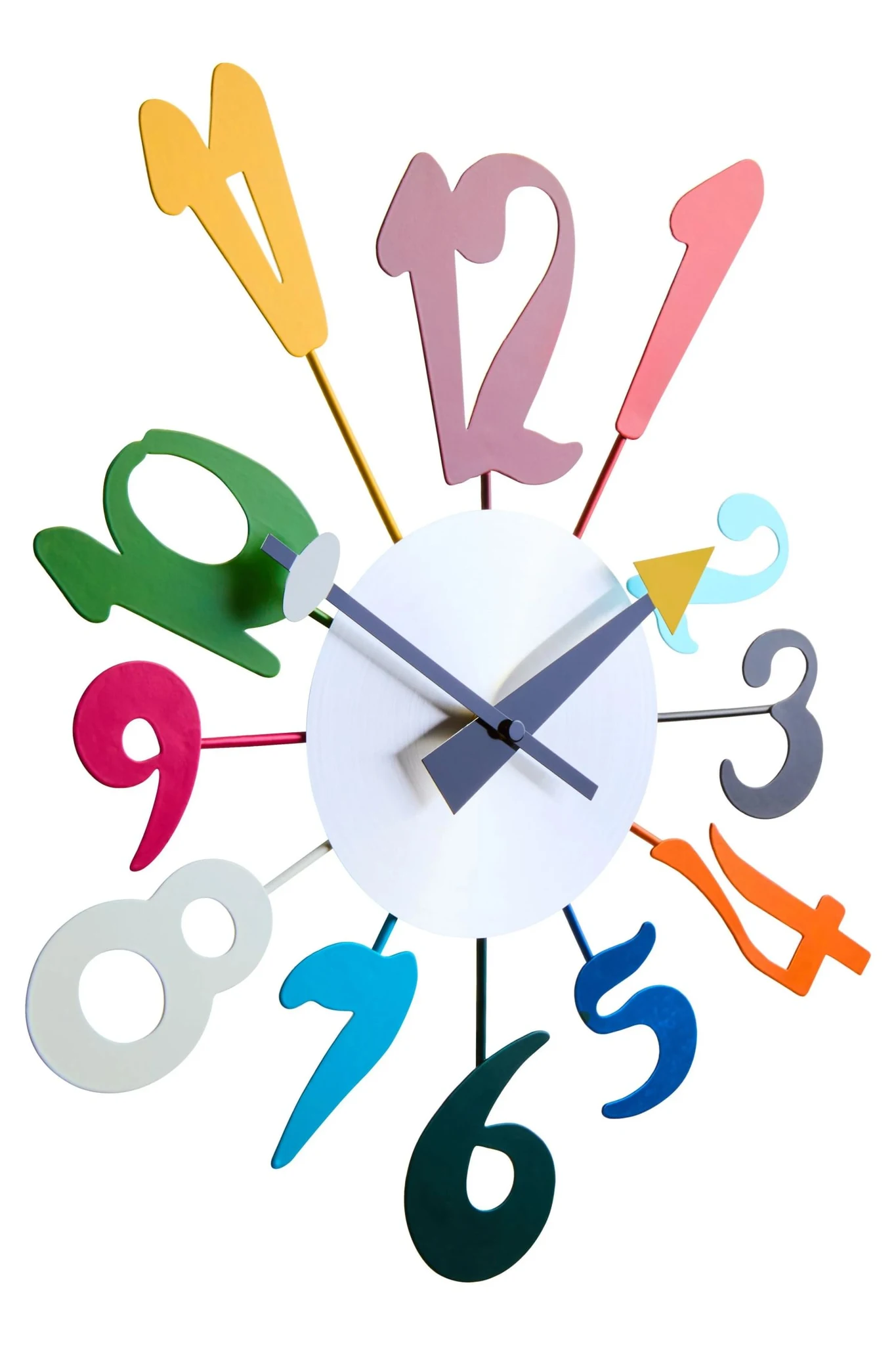 Franci Multi Colour Funky Numbers Wall Clock - Decorative, photo 2 of 4