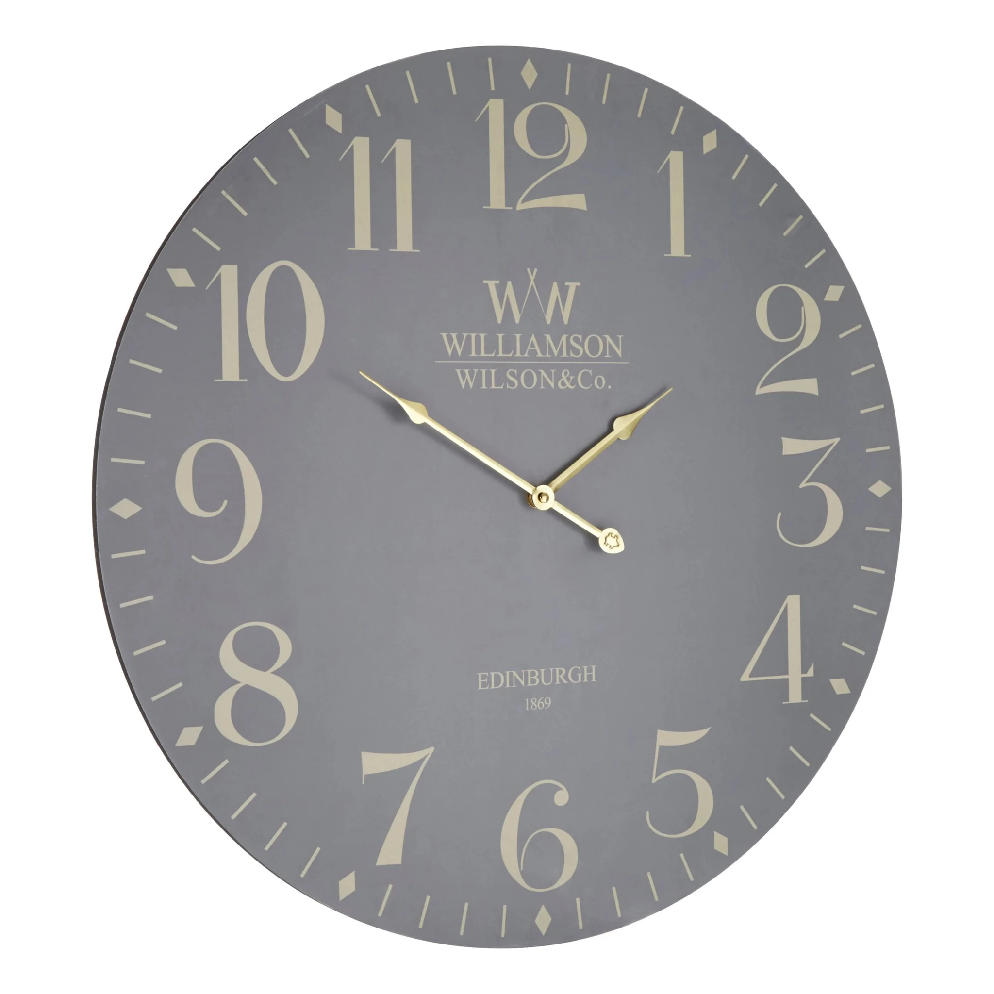 Destini 60cm Dia Classic Grey Wall Clock - Decorative, photo 2 of 3