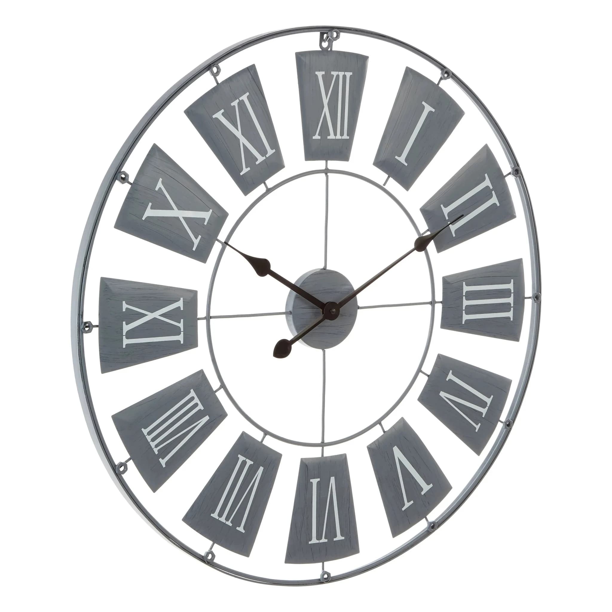 Vitus 90cm Dia Grey Metal Large Wall Clock - Decorative, photo 2 of 3
