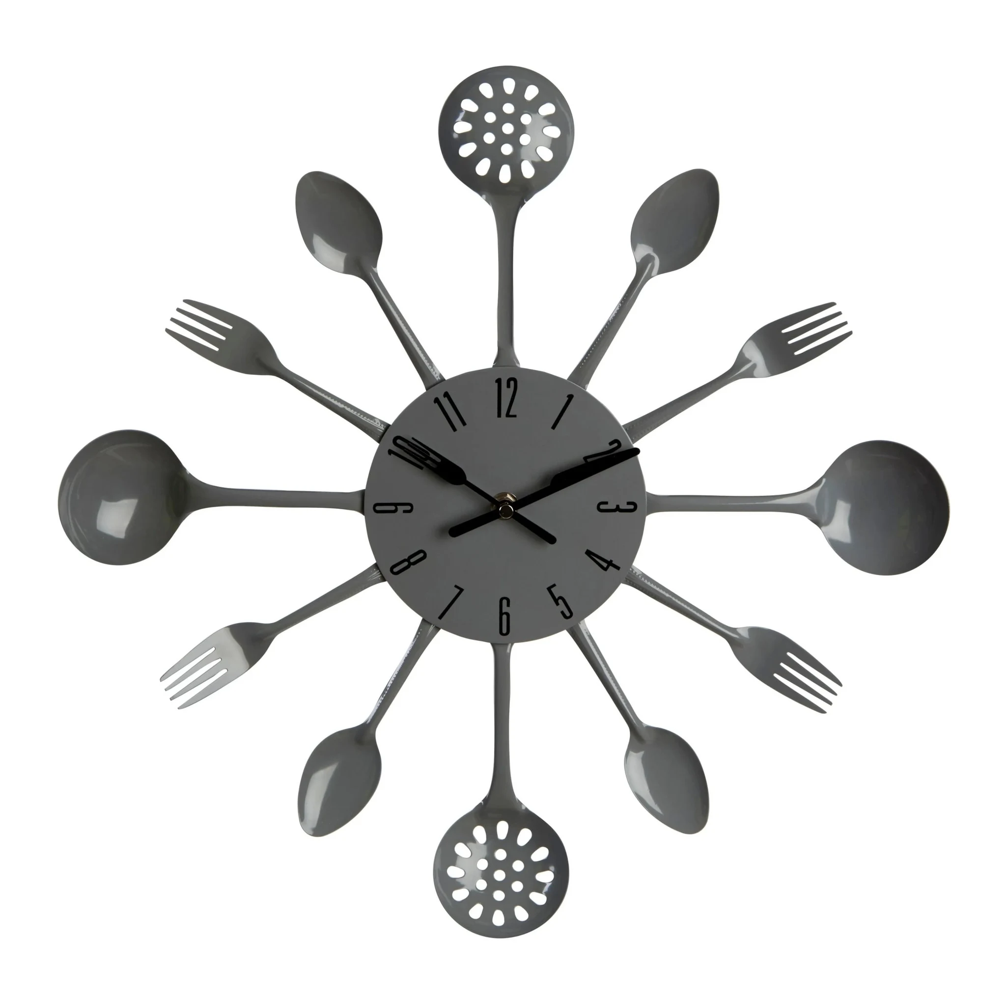 Romero 33cm Dia Grey Cutlery Wall Clock - Decorative, photo 2 of 2