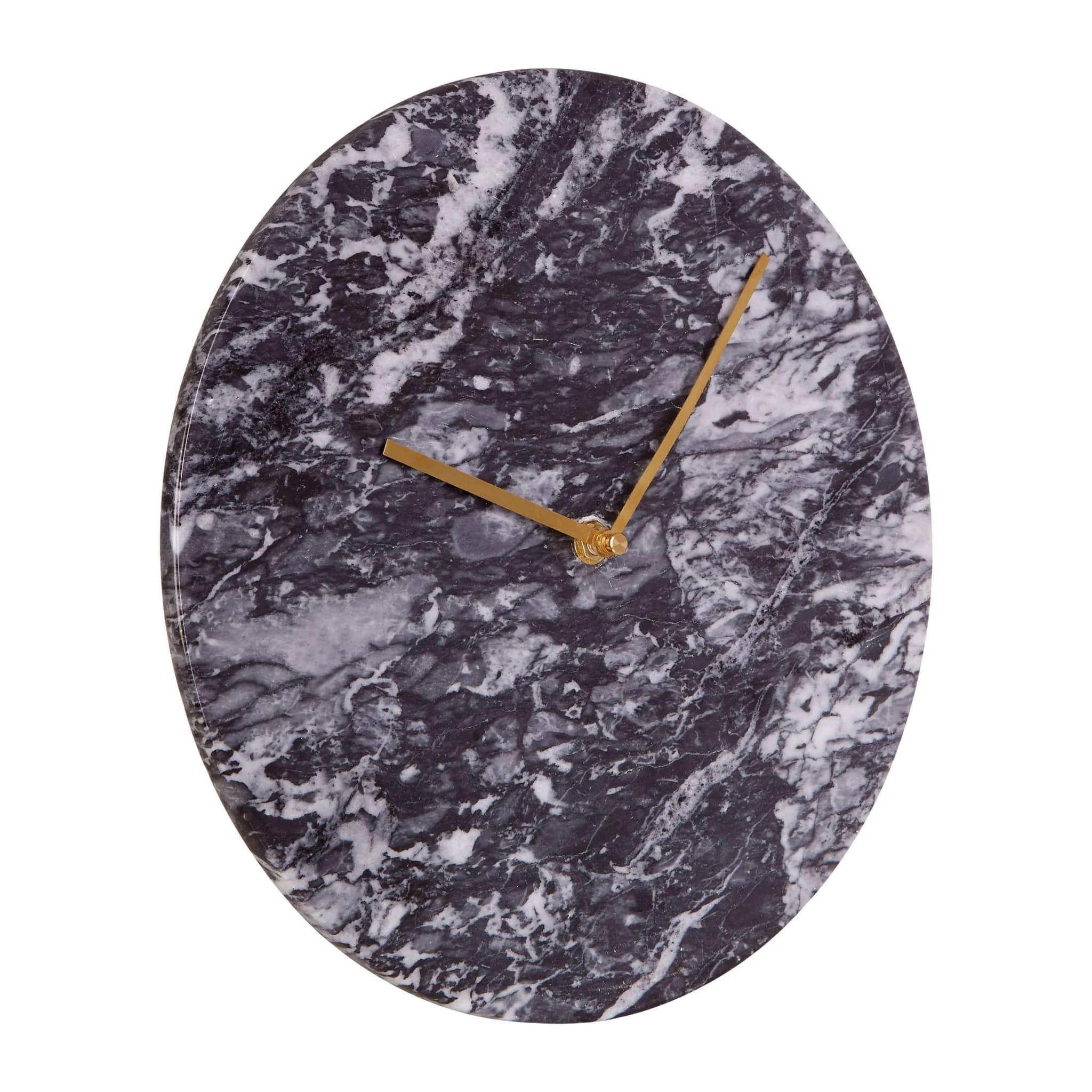 Lamonte 30cm Dia Black Marble Wall Clock - Decorative, photo 4 of 5