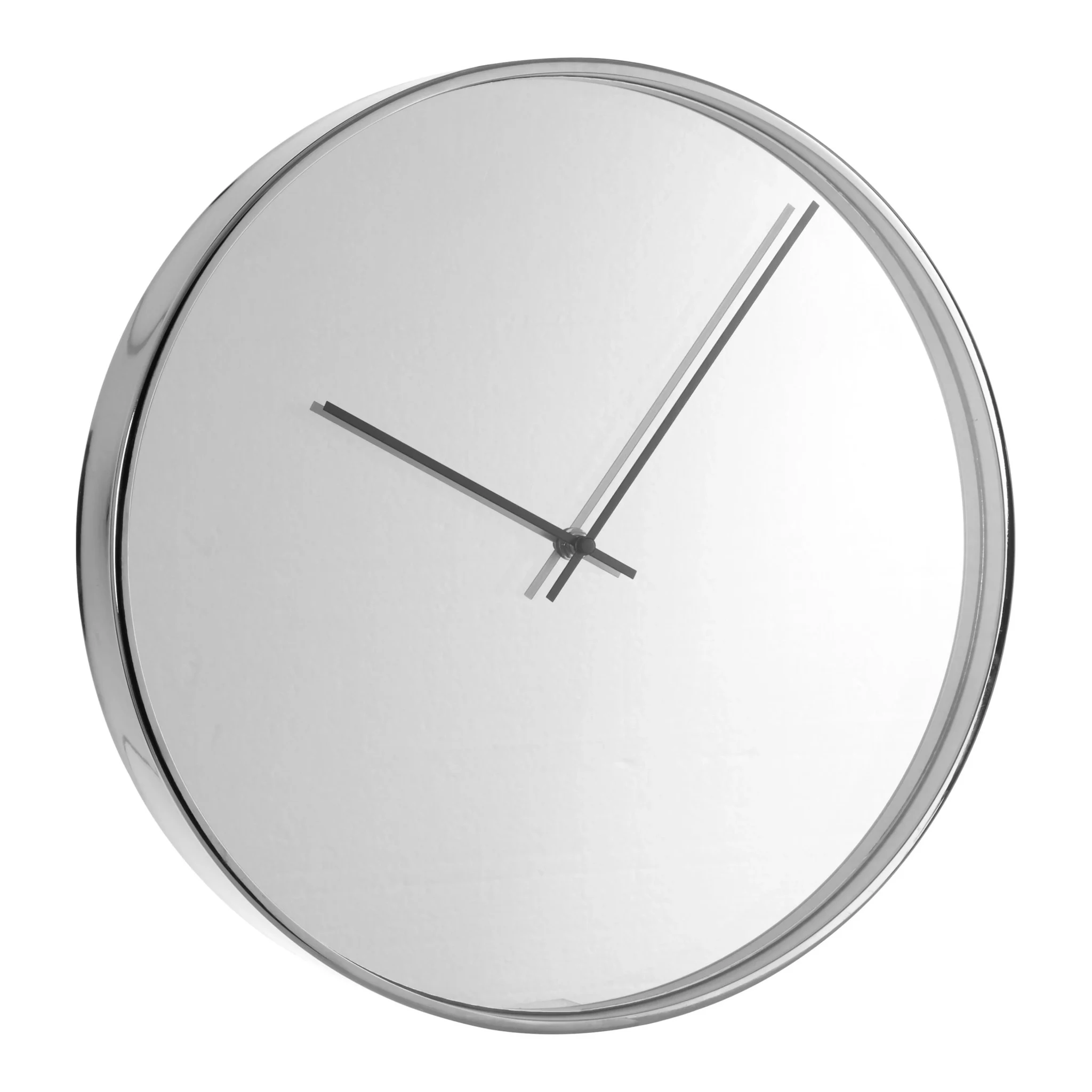 Baillie 40cm Dia Chrome and Mirror Wall Clock - Decorative, photo 2 of 3
