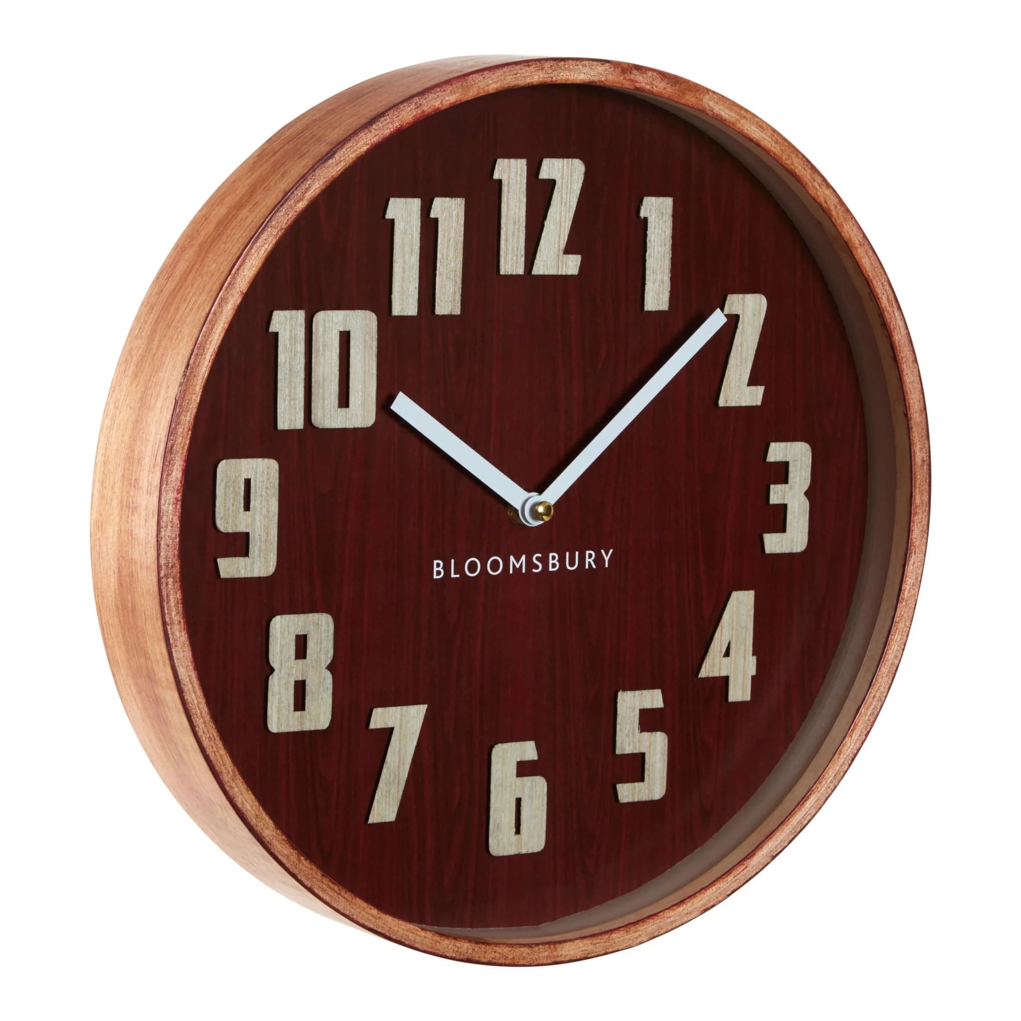 Vitus 30cm Dia Red Grain Small Wall Clock - Decorative, photo 2 of 3