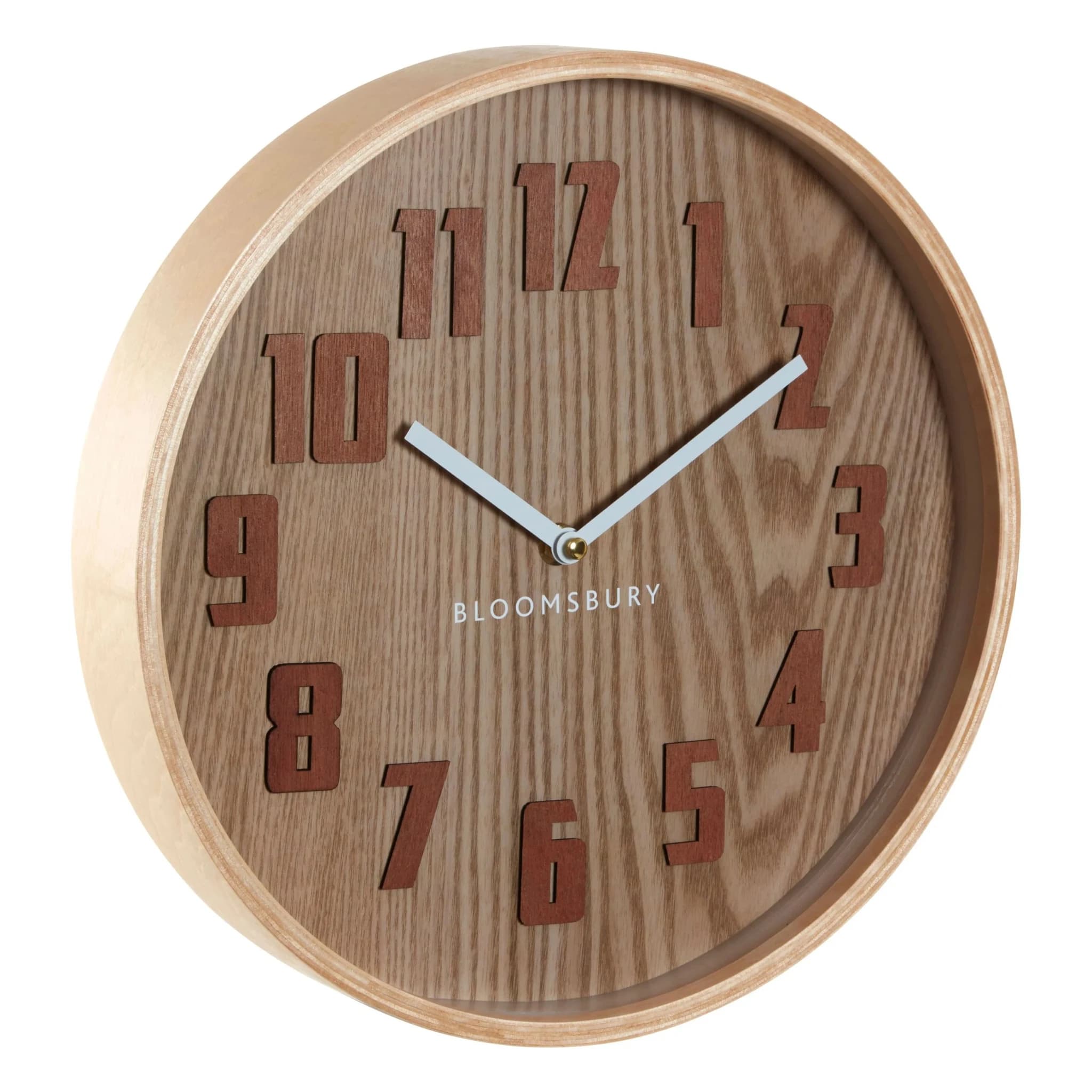 Vitus 30cm Dia Brown Grain Small Wall Clock - Decorative, photo 2 of 3