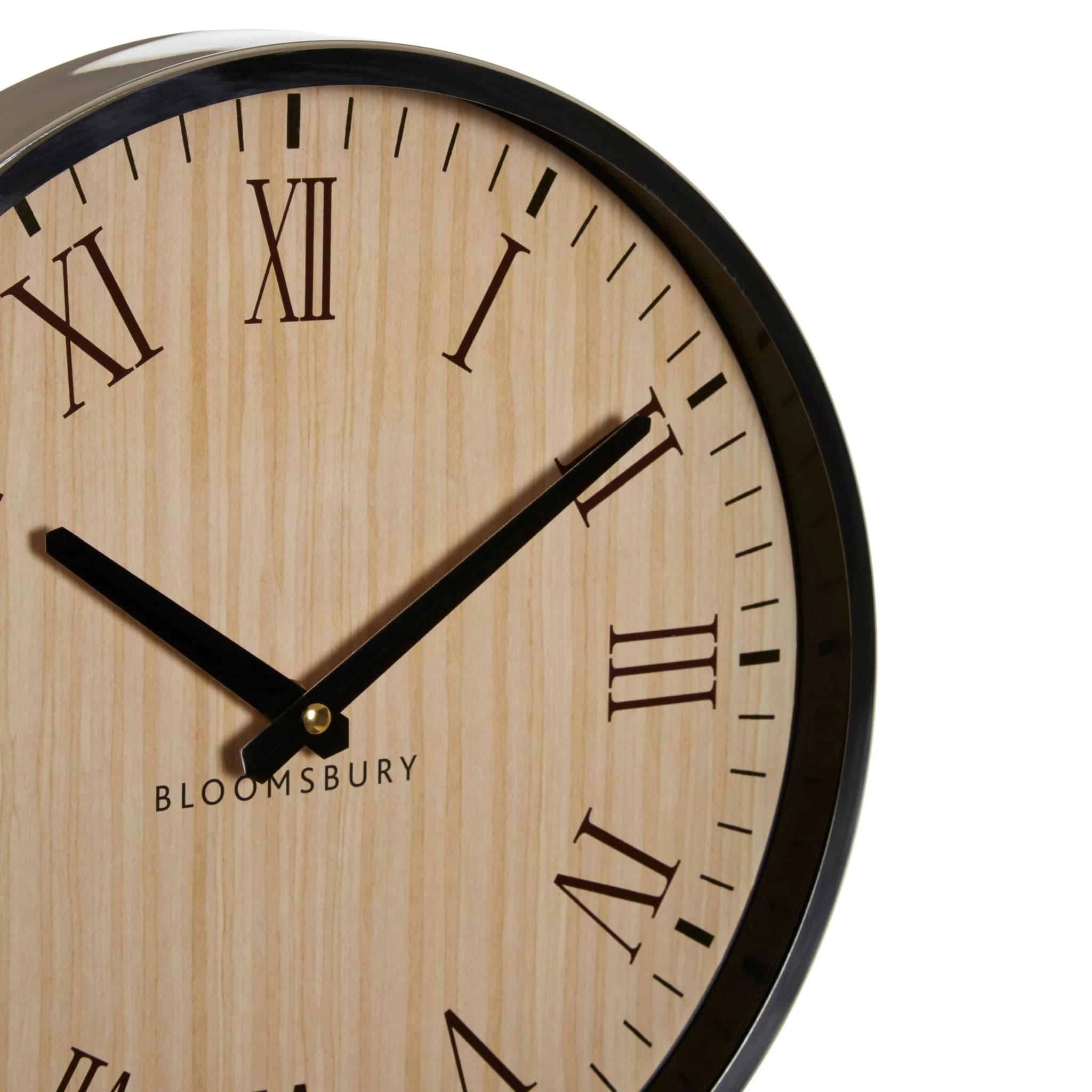 Vitus 30cm Dia Natural and Silver Wall Clock - Decorative, photo 3 of 3