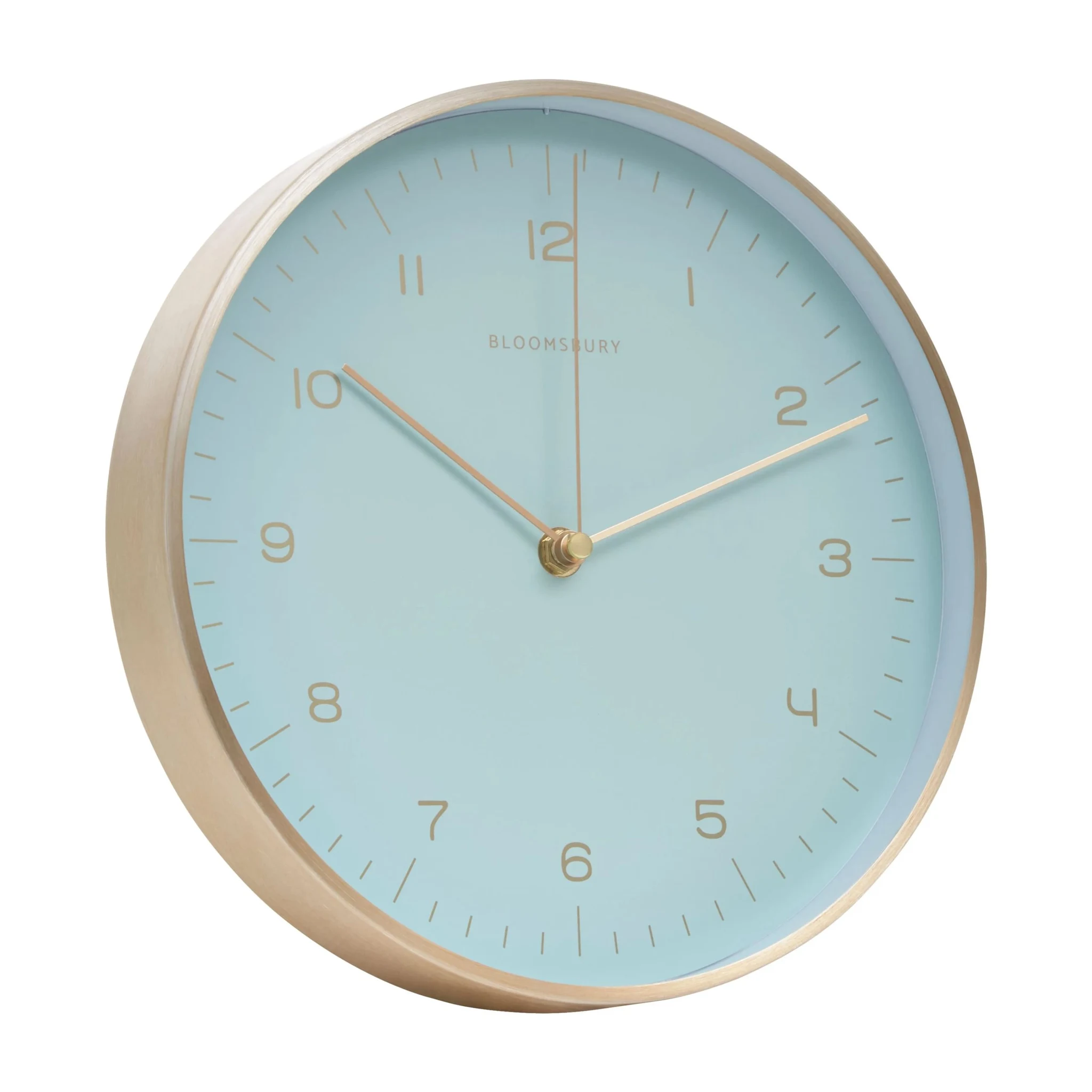 Elko 25cm Dia Gold and Mint Green Finish Wall Clock - Decorative, photo 4 of 8