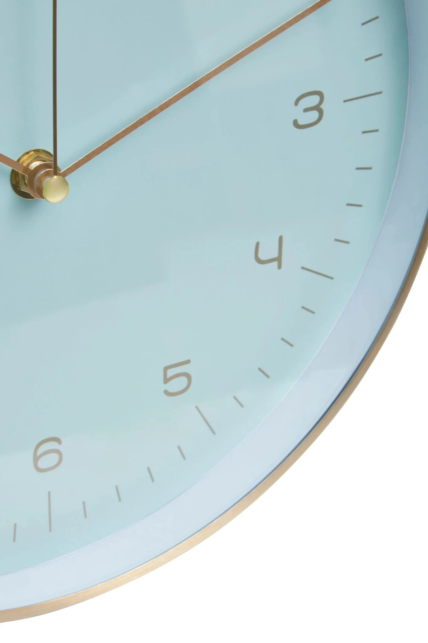 Elko 25cm Dia Gold and Mint Green Finish Wall Clock - Decorative, photo 7 of 8